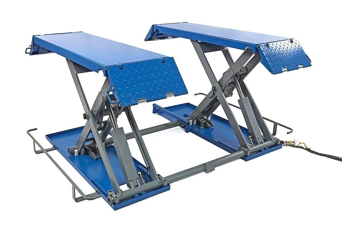 TM 3 Tonnen Reifendienst Scherenhebebühne , Reinigungsbrücke, Reinigungsbrücke, Reifenbrücke - 230 Volt