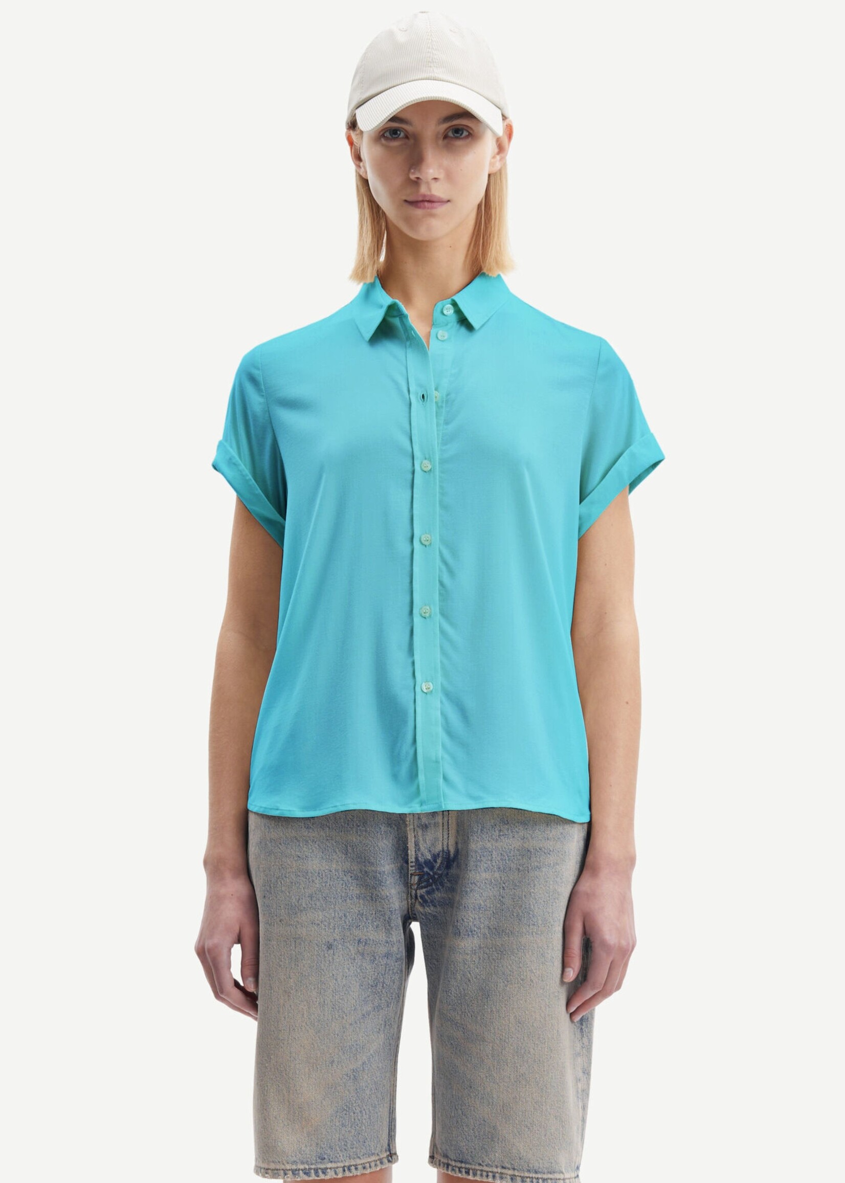 Samsøe Samsøe Majan Shirt, Blue Topaz