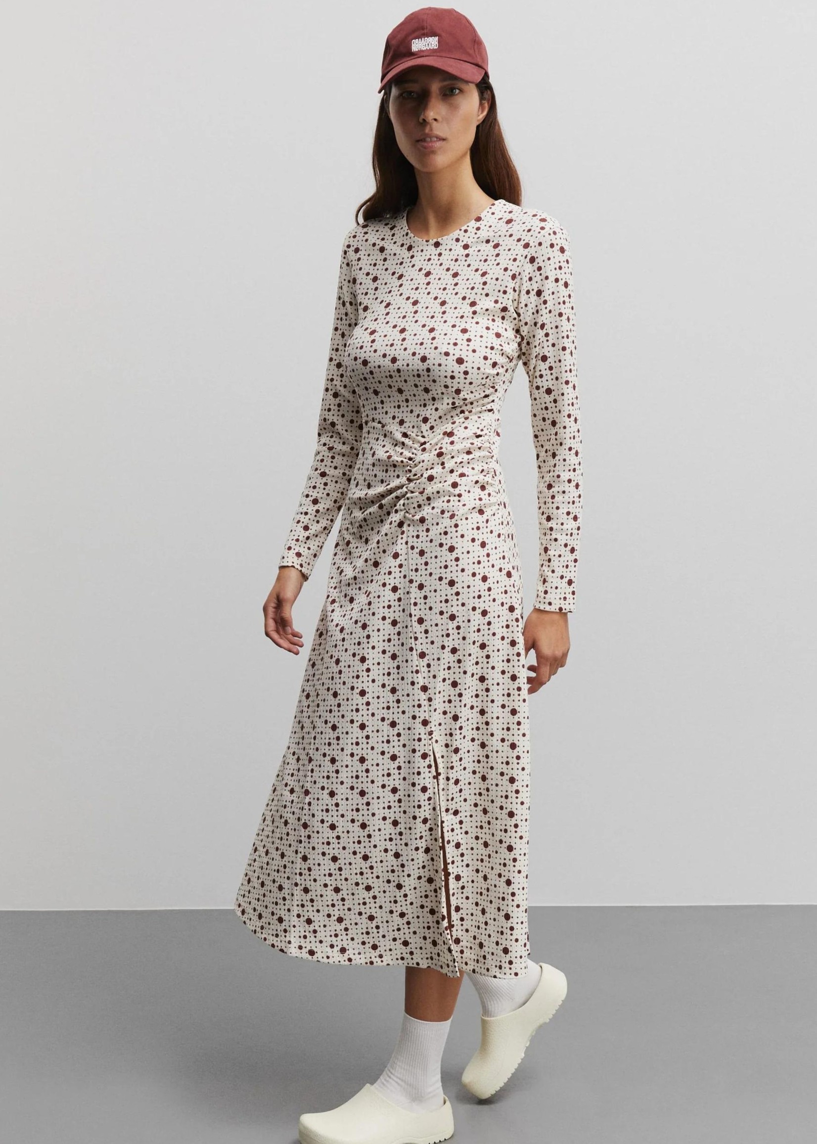 Mads Nørgaard Pollux Beatriz Dress, Dot / Vanille