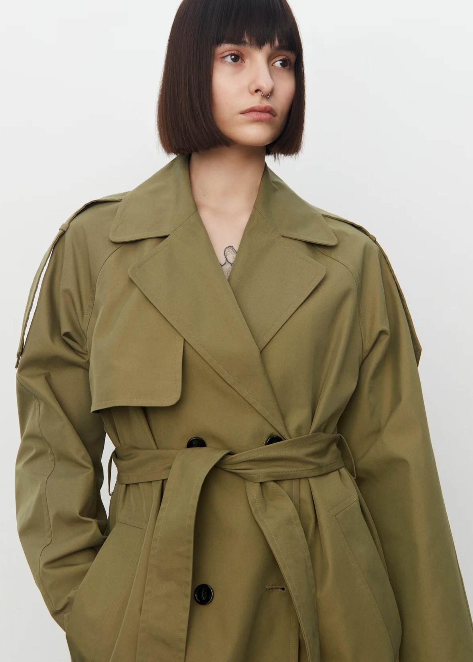 2NDDAY Sloan Trenchcoat, Martini Olive