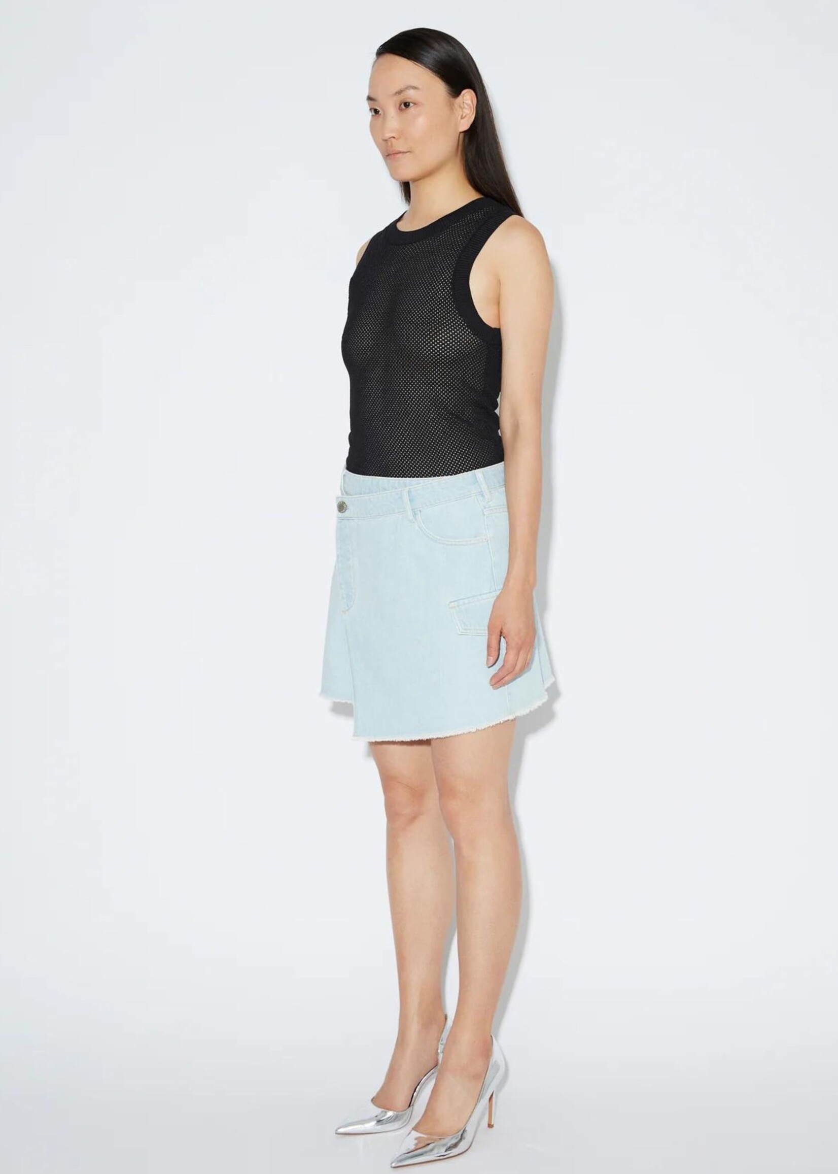 2NDDAY Colton Denim Skirt, Bright Blue