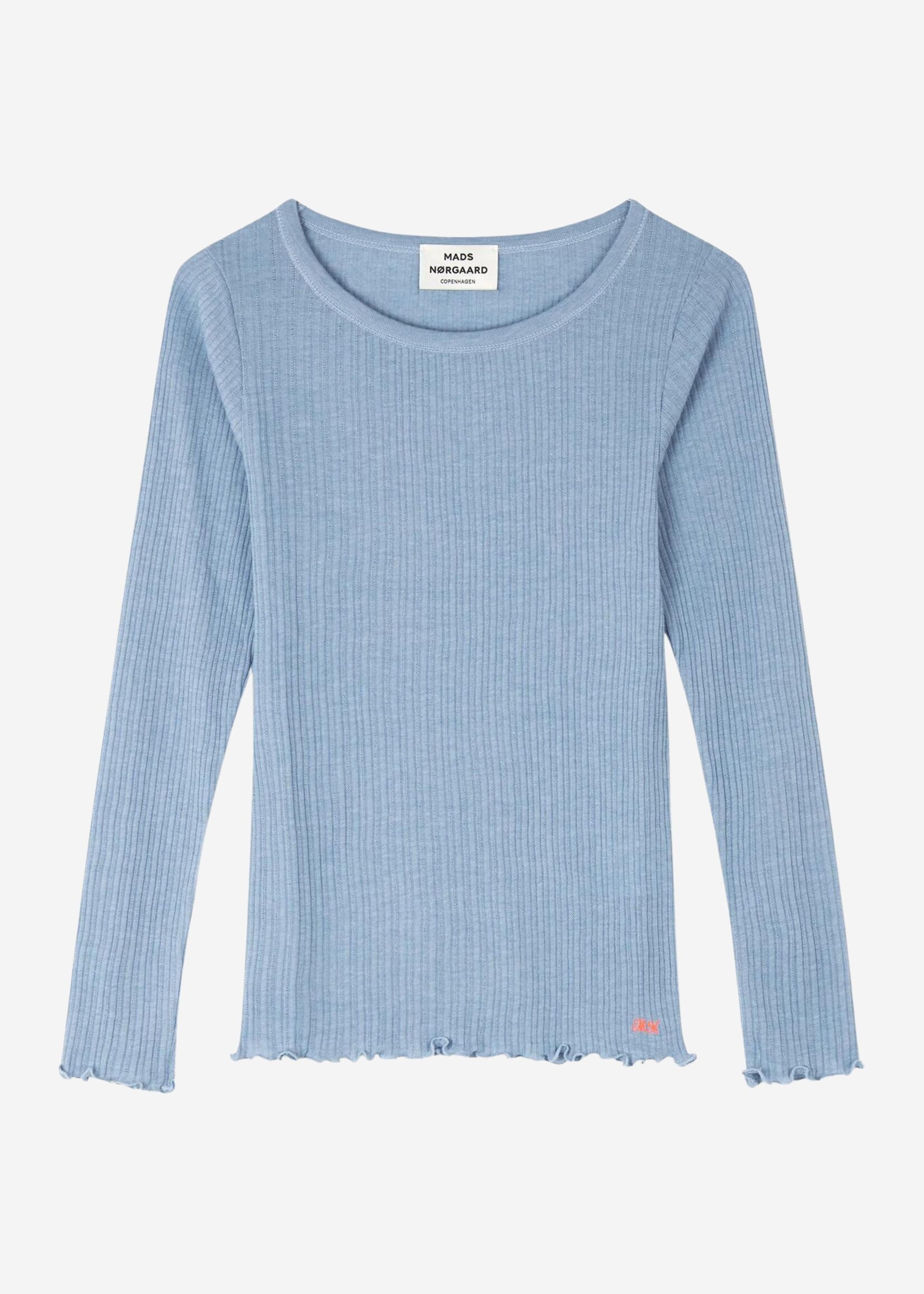 Mads Nørgaard Pointella Troja Tee LS, Blue Melange