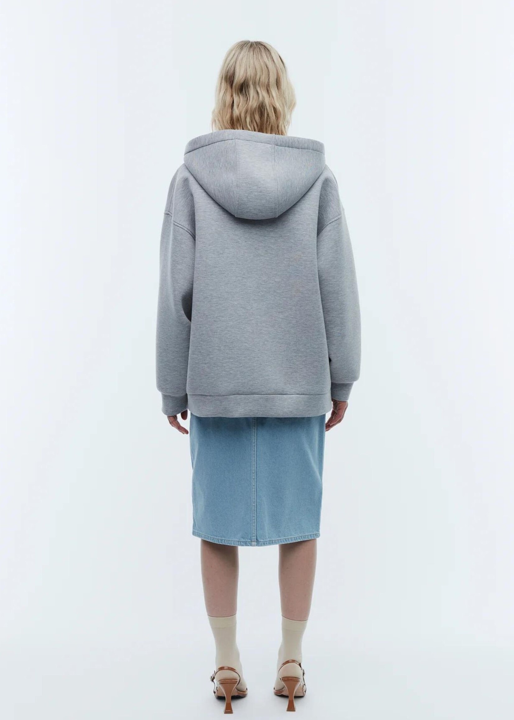 2NDDAY Vince Neoprene Cardigan - Light Grey Melange