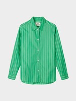 Mads Nørgaard Yarpo Crane Shirt, Stripe / Bright Green