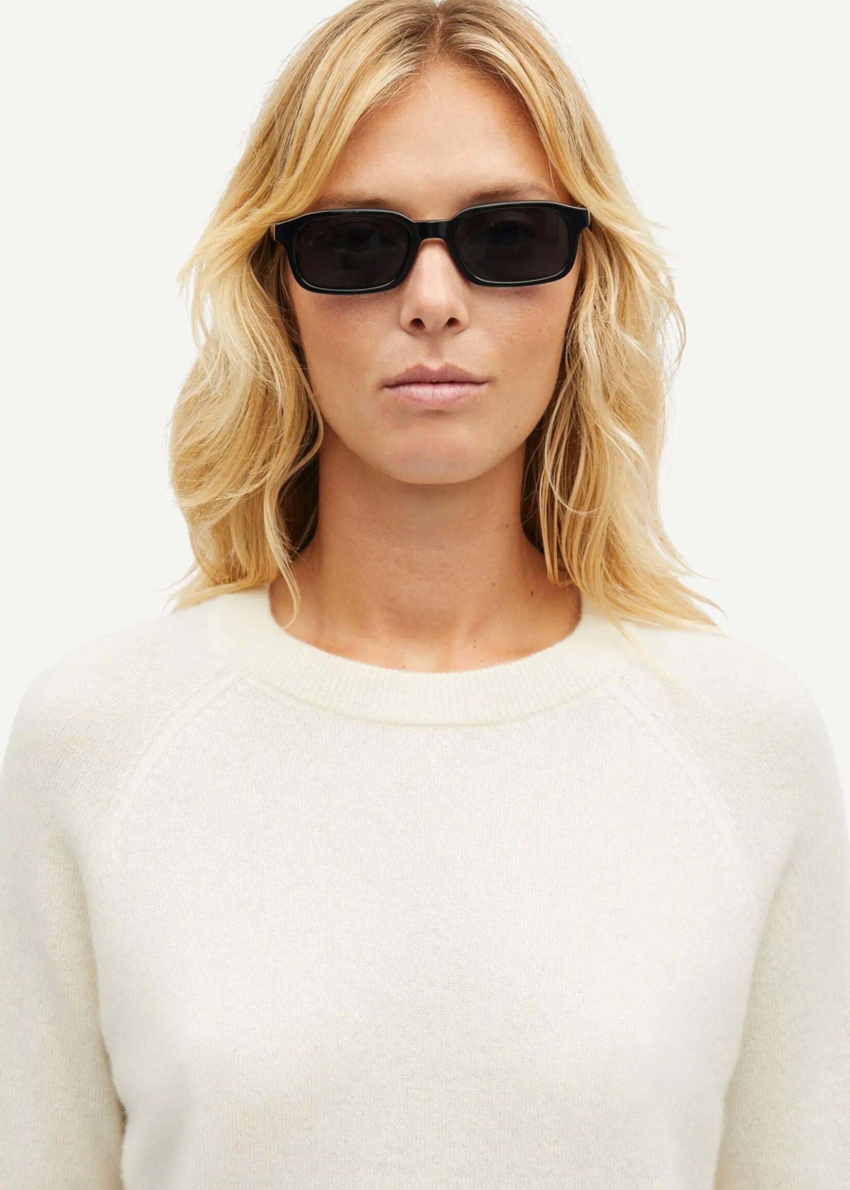 Samsøe Samsøe Boston Cashmere O-neck, Egret