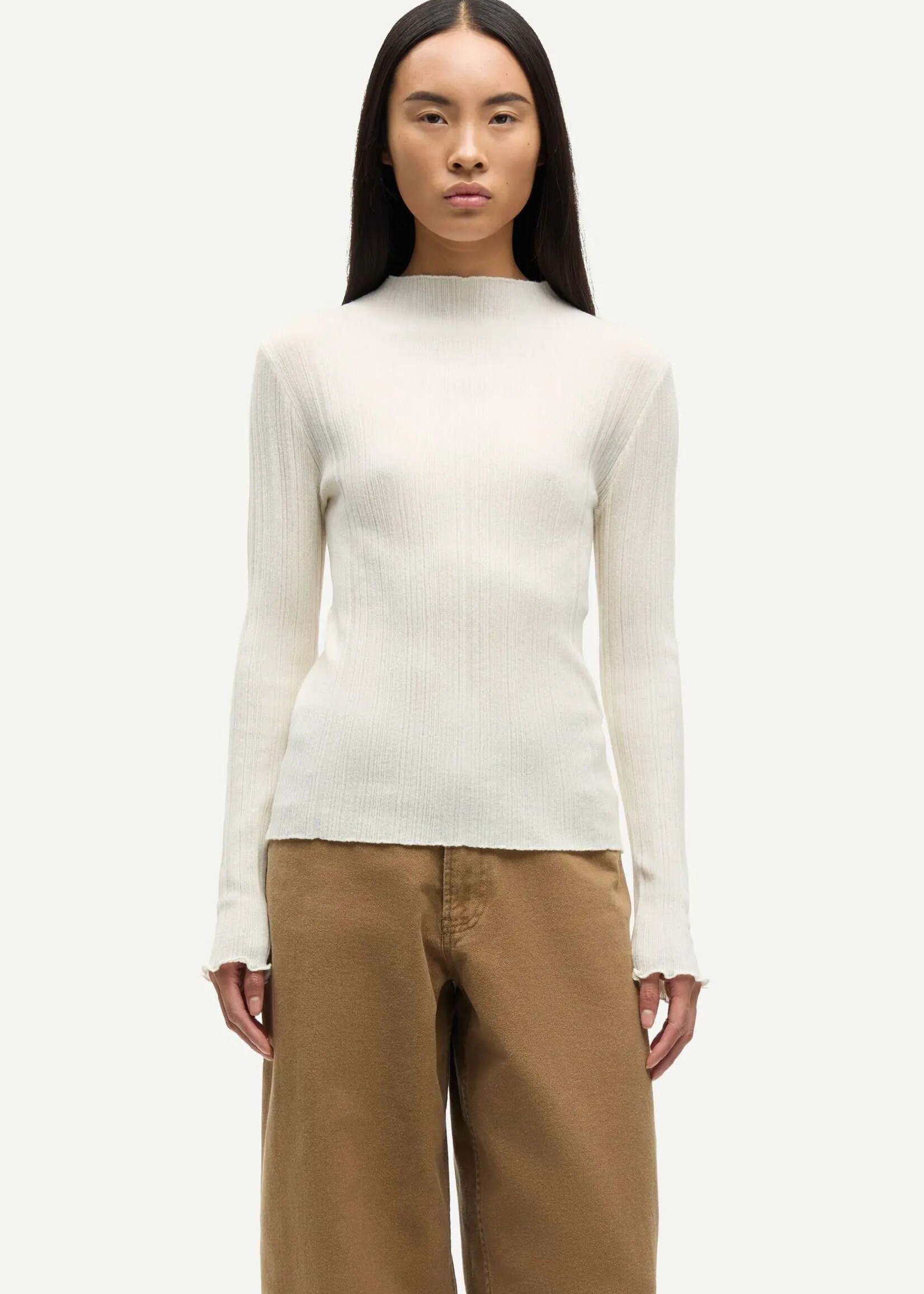 Samsøe Samsøe Sajose Turtleneck, Clear Cream