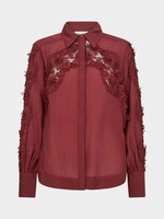 Copenhagen Muse Molly Flower Lace Shirt, Red Pear