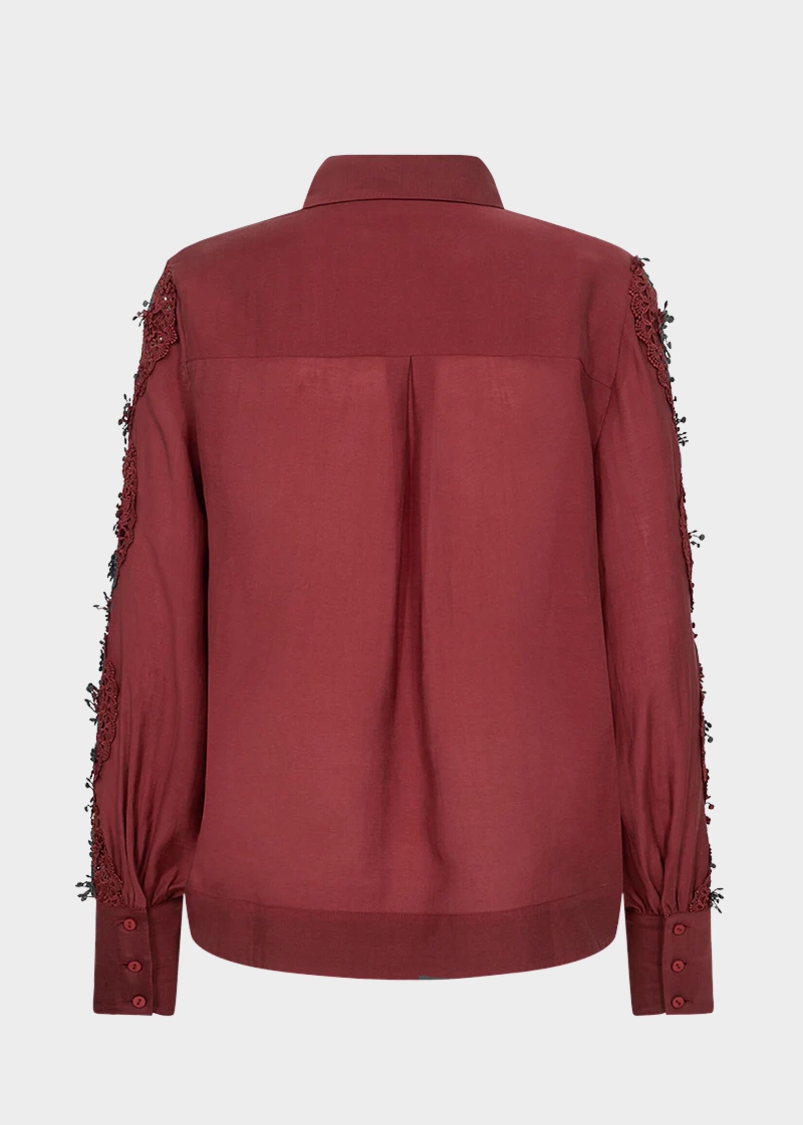 Copenhagen Muse Molly Flower Lace Shirt, Red Pear