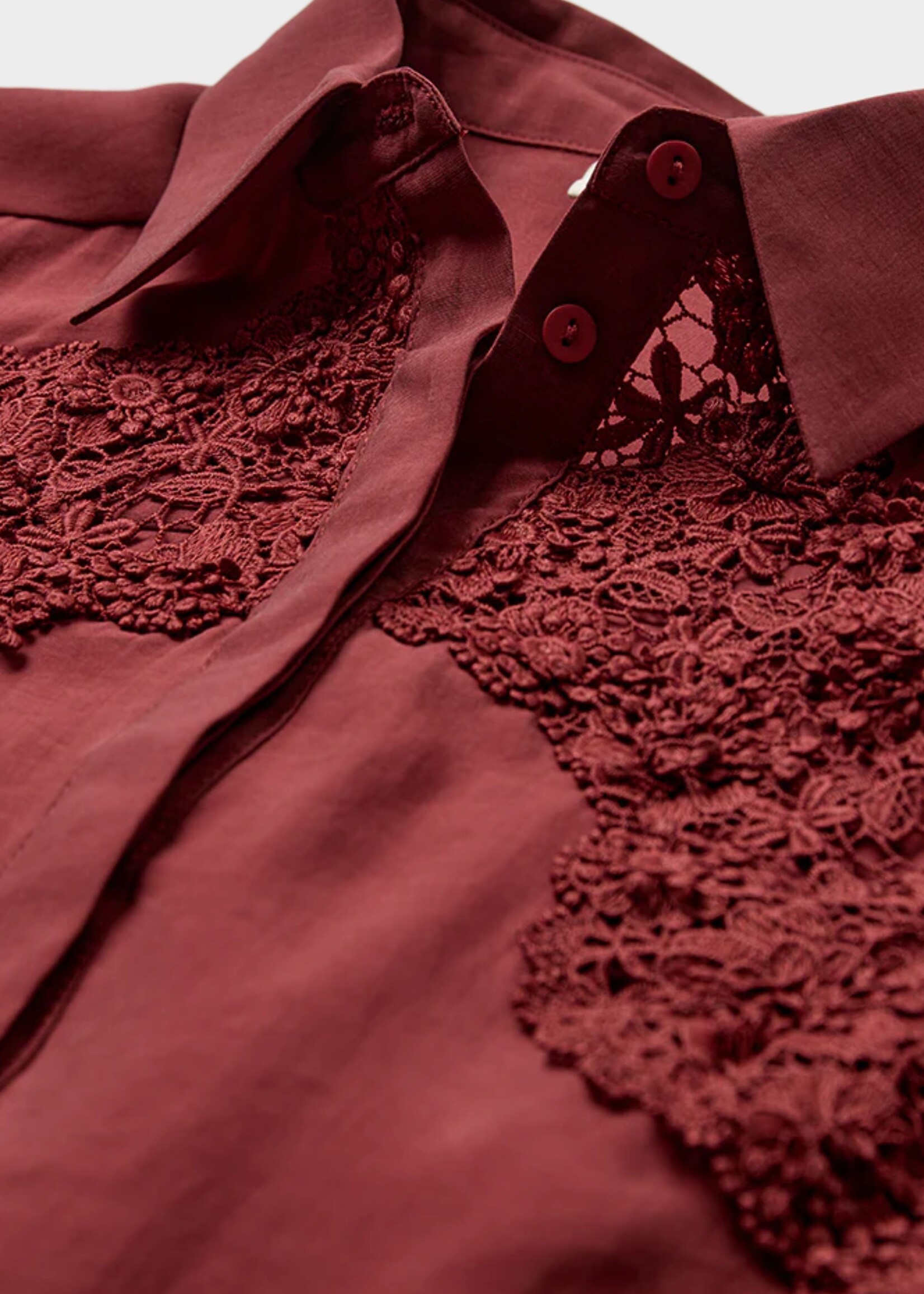 Copenhagen Muse Molly Flower Lace Shirt, Red Pear