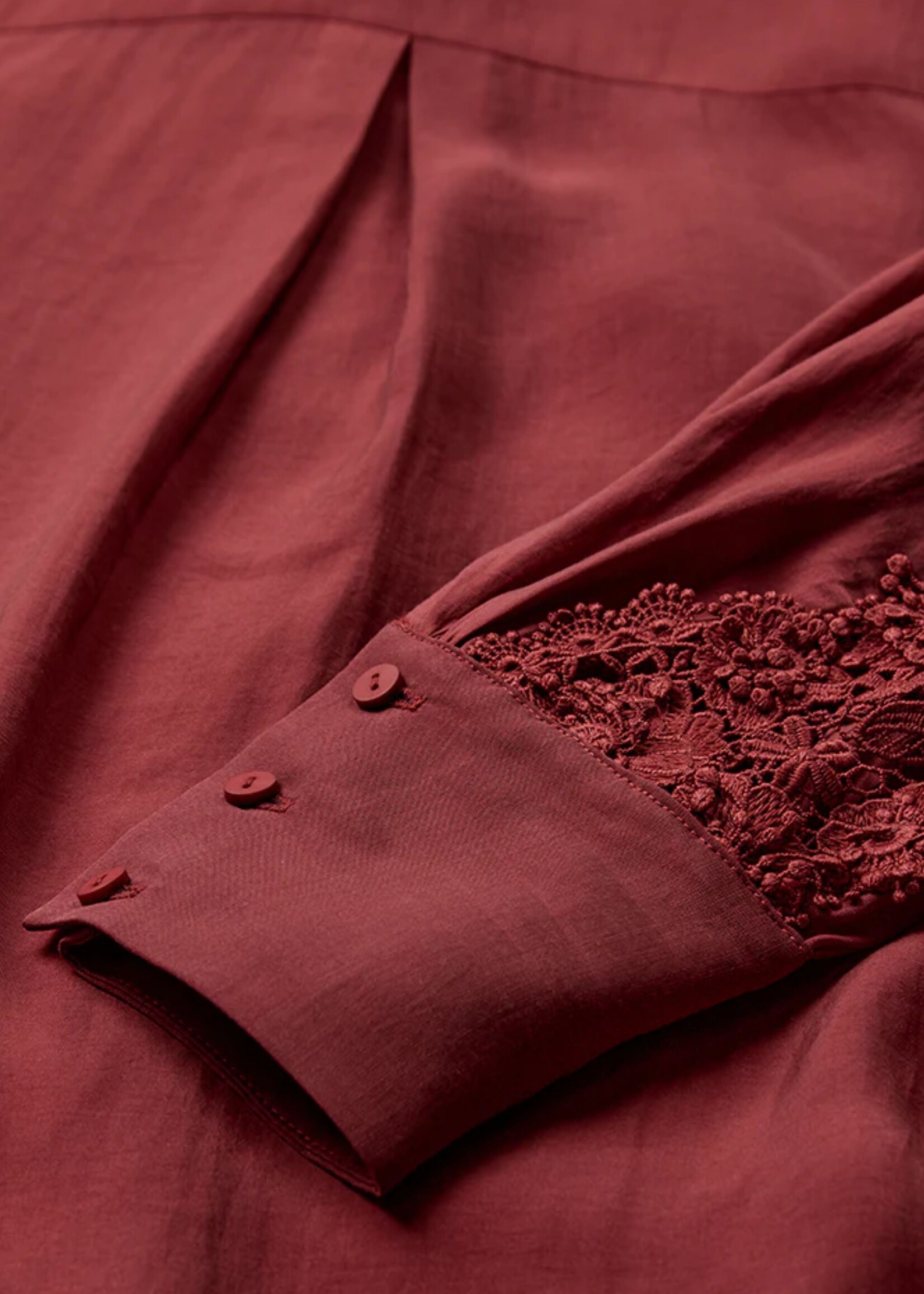Copenhagen Muse Molly Flower Lace Shirt, Red Pear
