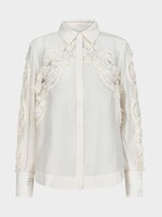 Copenhagen Muse Molly Flower Lace Shirt, Jet Stream