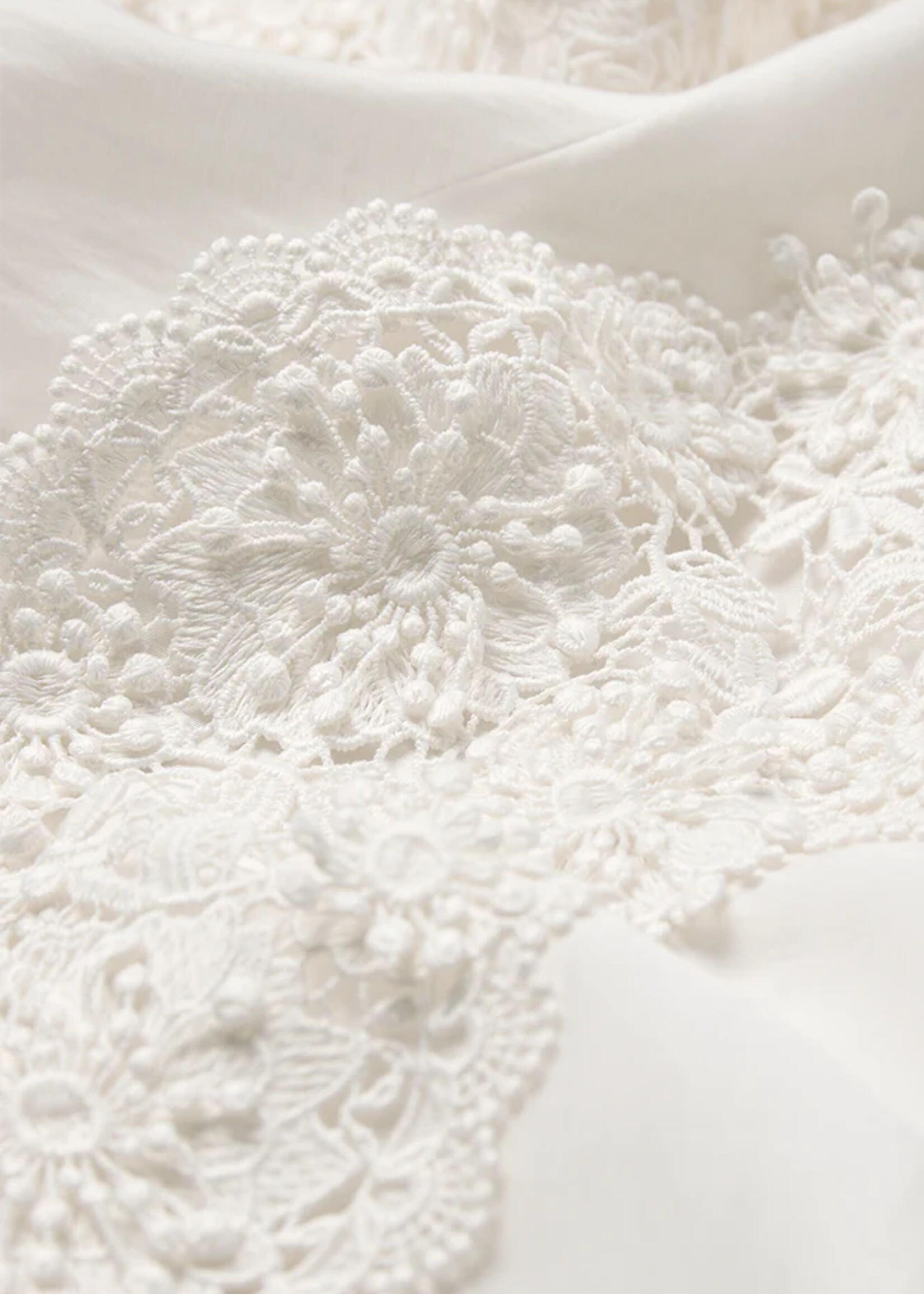 Copenhagen Muse Molly Flower Lace Shirt, Jet Stream