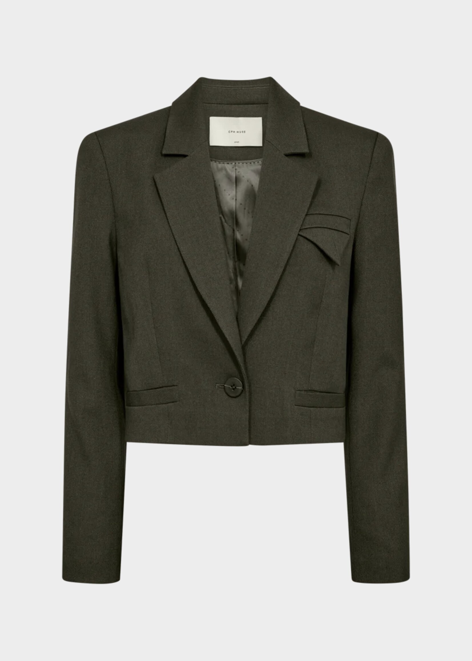 Copenhagen Muse Tailor Blazer Short, Olive Melange