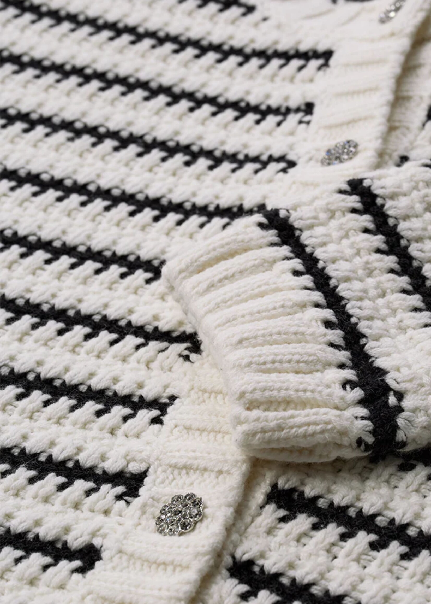 Copenhagen Muse Kotom Striped Cardigan,  Jet Stream W/ Black