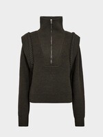 Copenhagen Muse Yari Zip Pullover,  Dark Olive