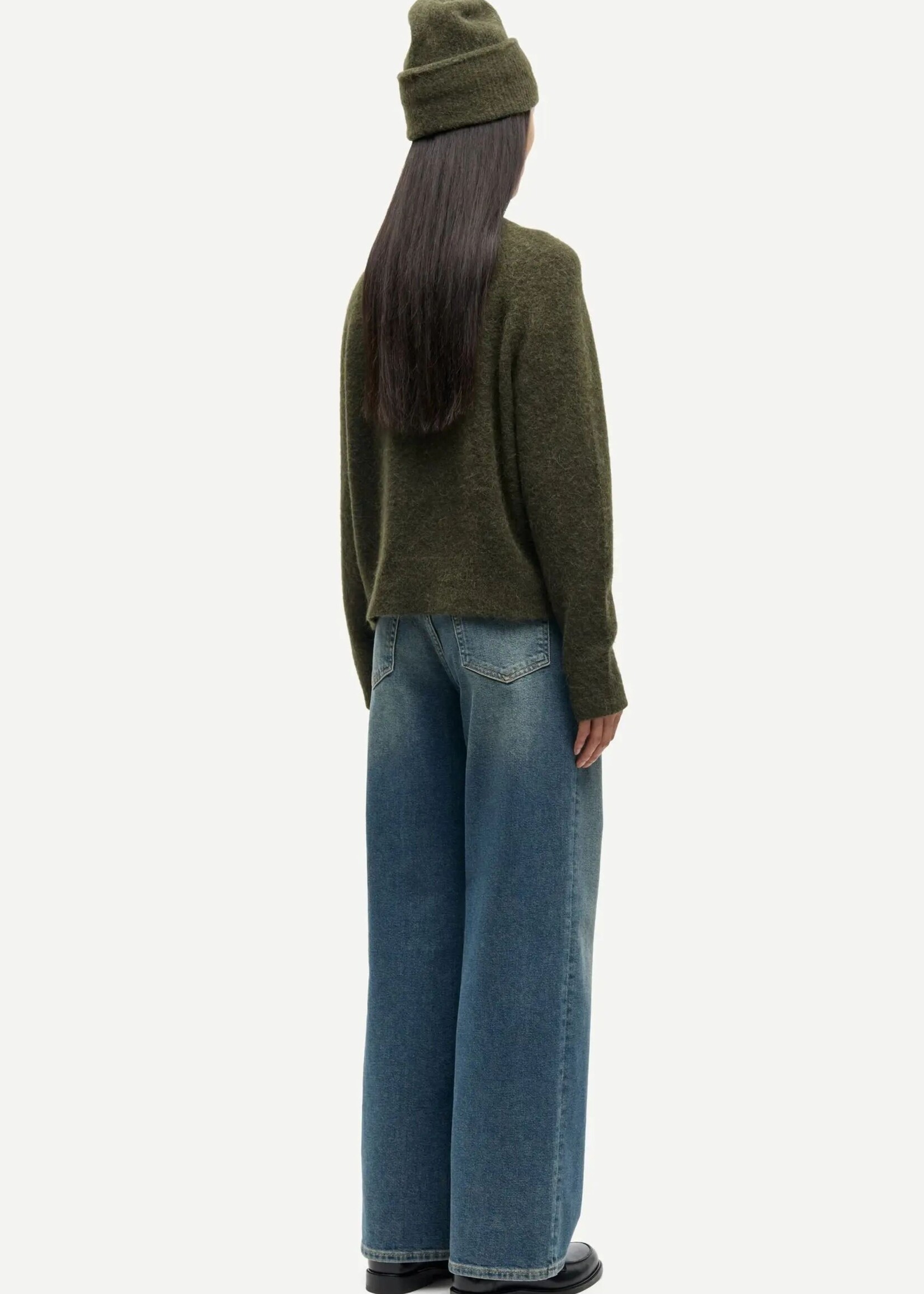 Samsøe Samsøe Nor O-N Short Knit, Deep Forest