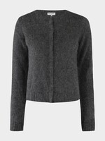 Six Ames Ulrikka Racoon Cardigan, Dark Grey Melange