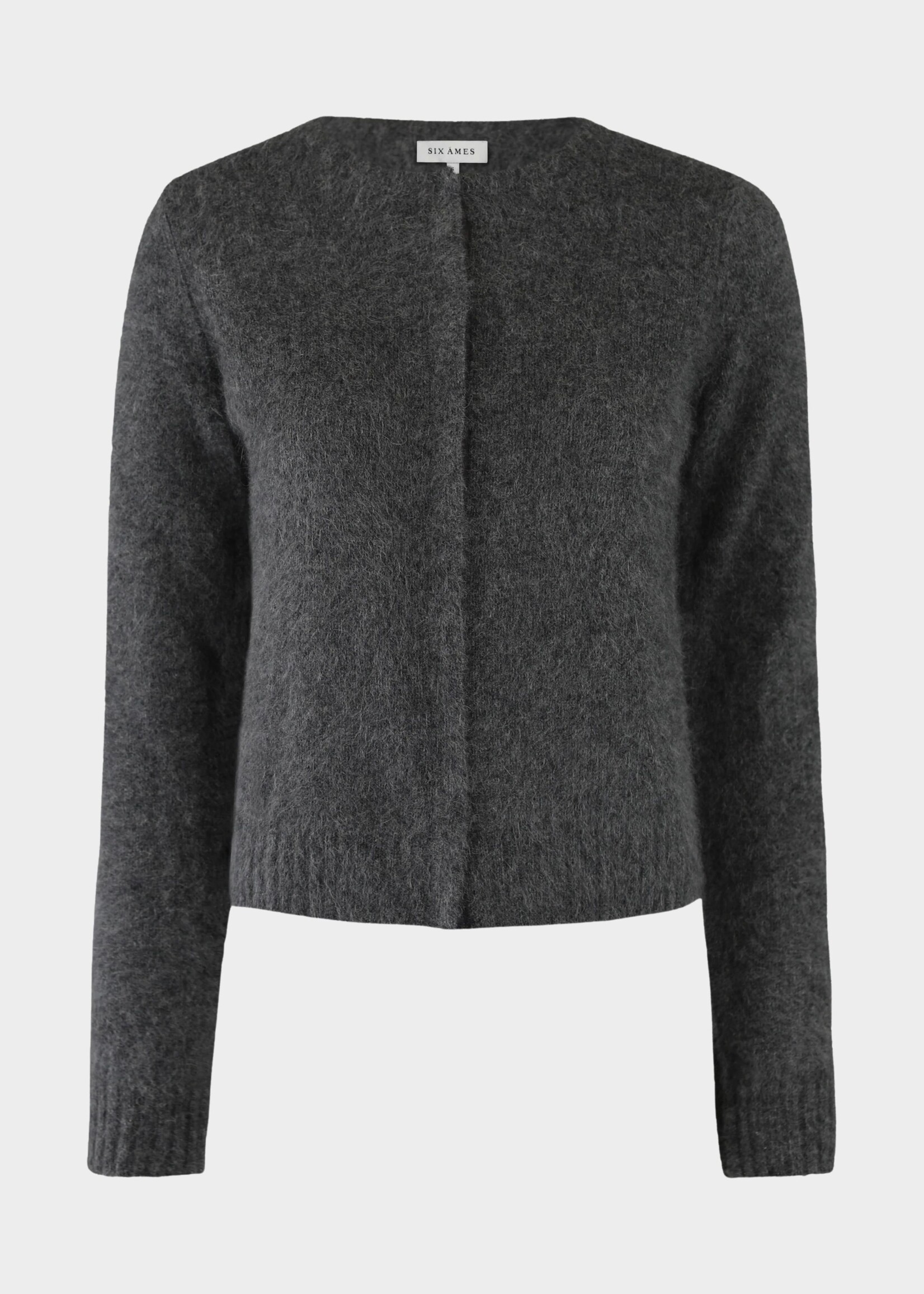 Six Ames Ulrikka Racoon Cardigan, Dark Grey Melange
