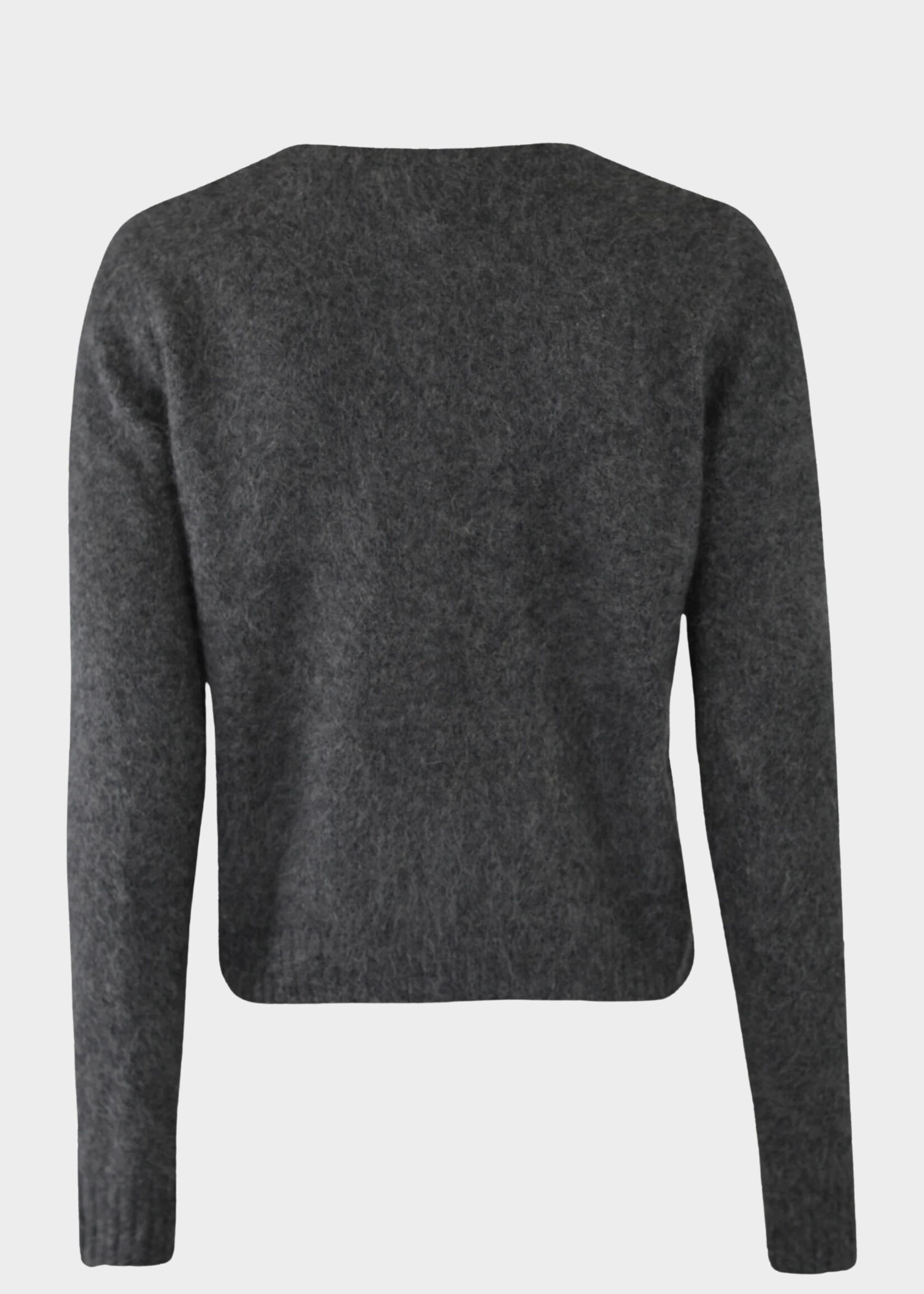 Six Ames Ulrikka Racoon Cardigan, Dark Grey Melange