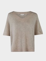 Six Ames Dana Racoon Knit, Off White Melange