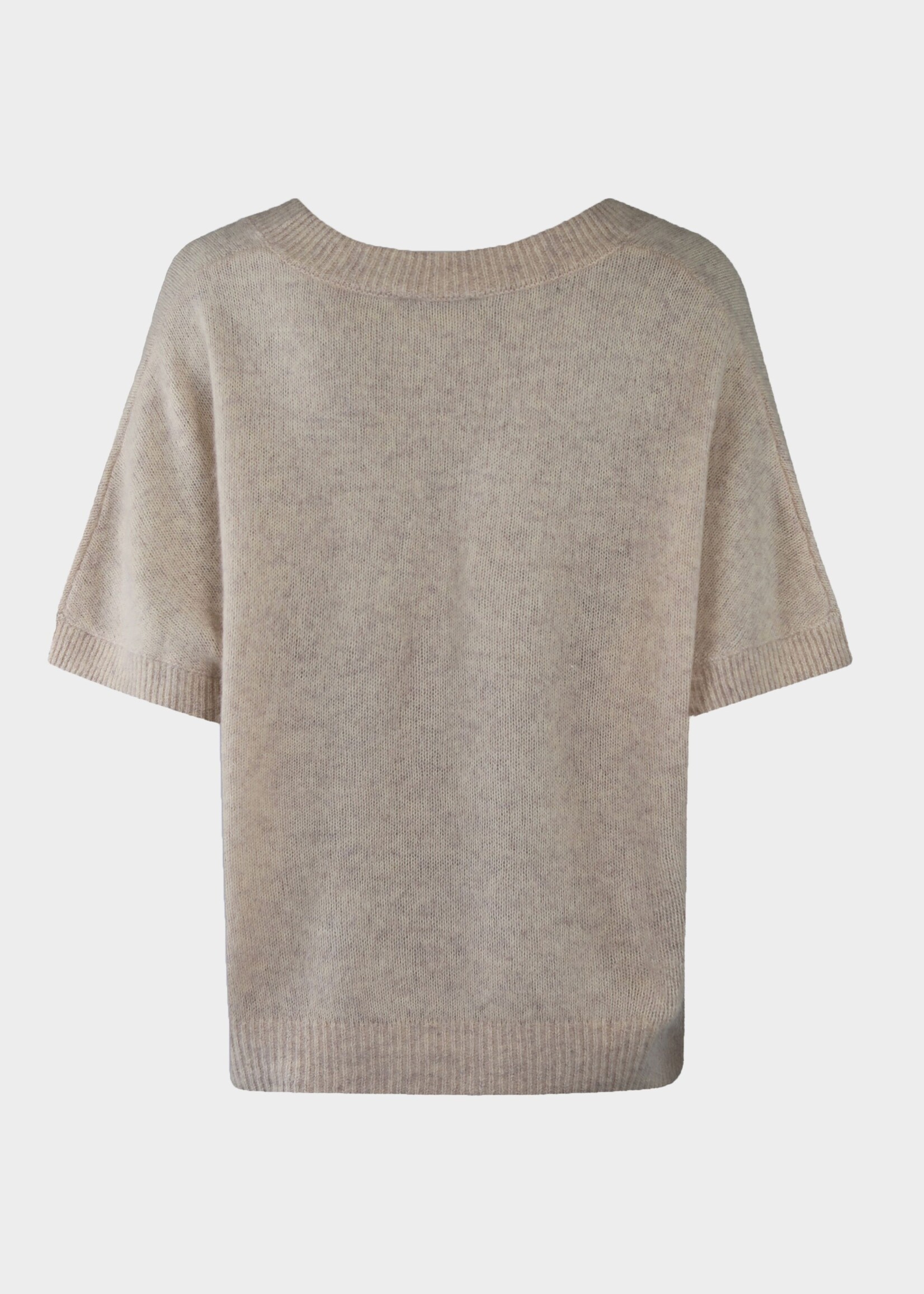 Six Ames Dana Racoon Knit, Off White Melange