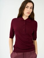 Ivy Copenhagen Essex SS Polo Knit, Burgundy