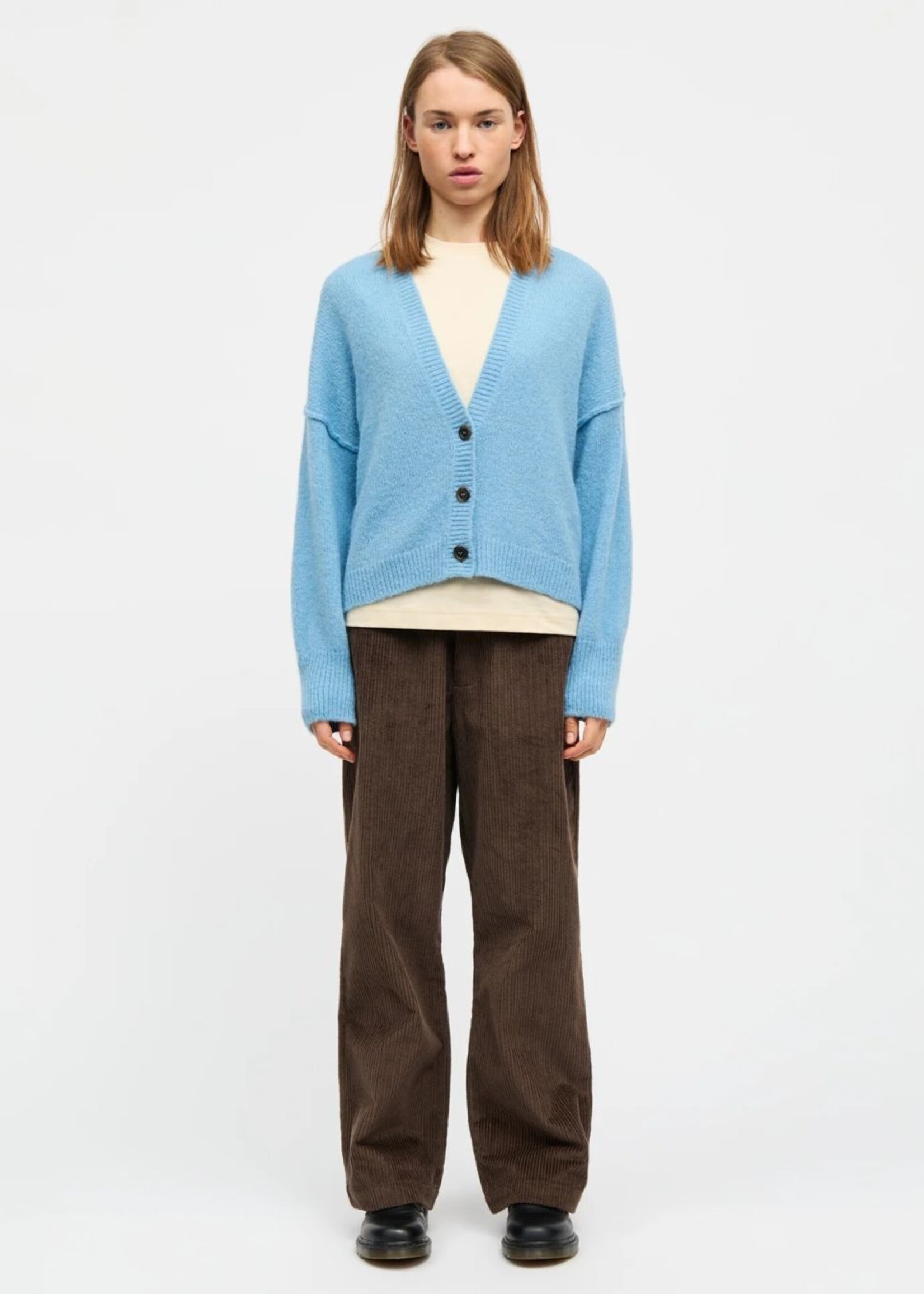 Mads Nørgaard Alpaca Amber Cardigan, Crystal Teal