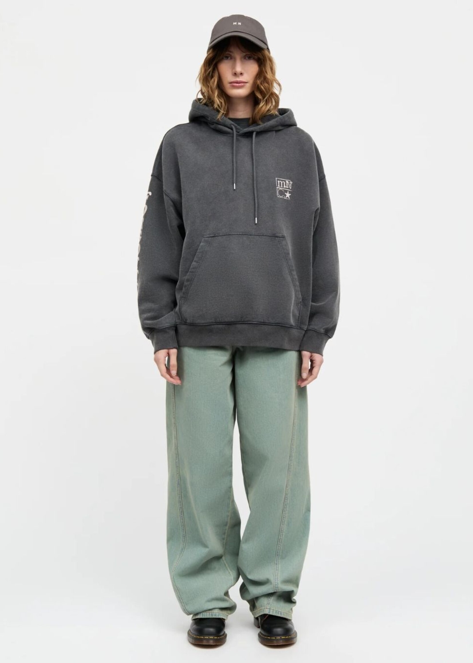 Mads Nørgaard Compact Cotton Atlas Hoodie, Washed Black