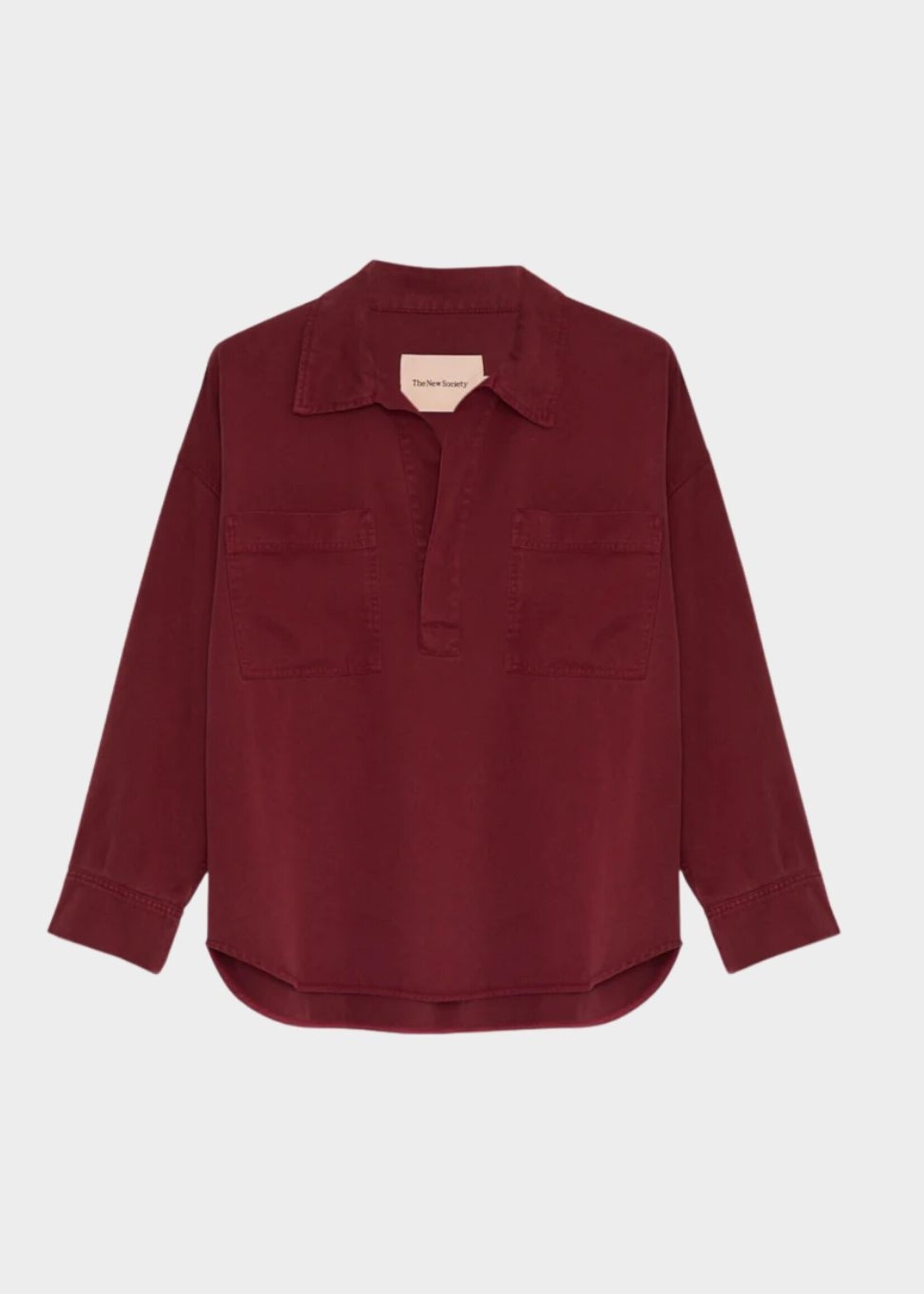 The New Society Tencel Shirt, Plum Fantasy