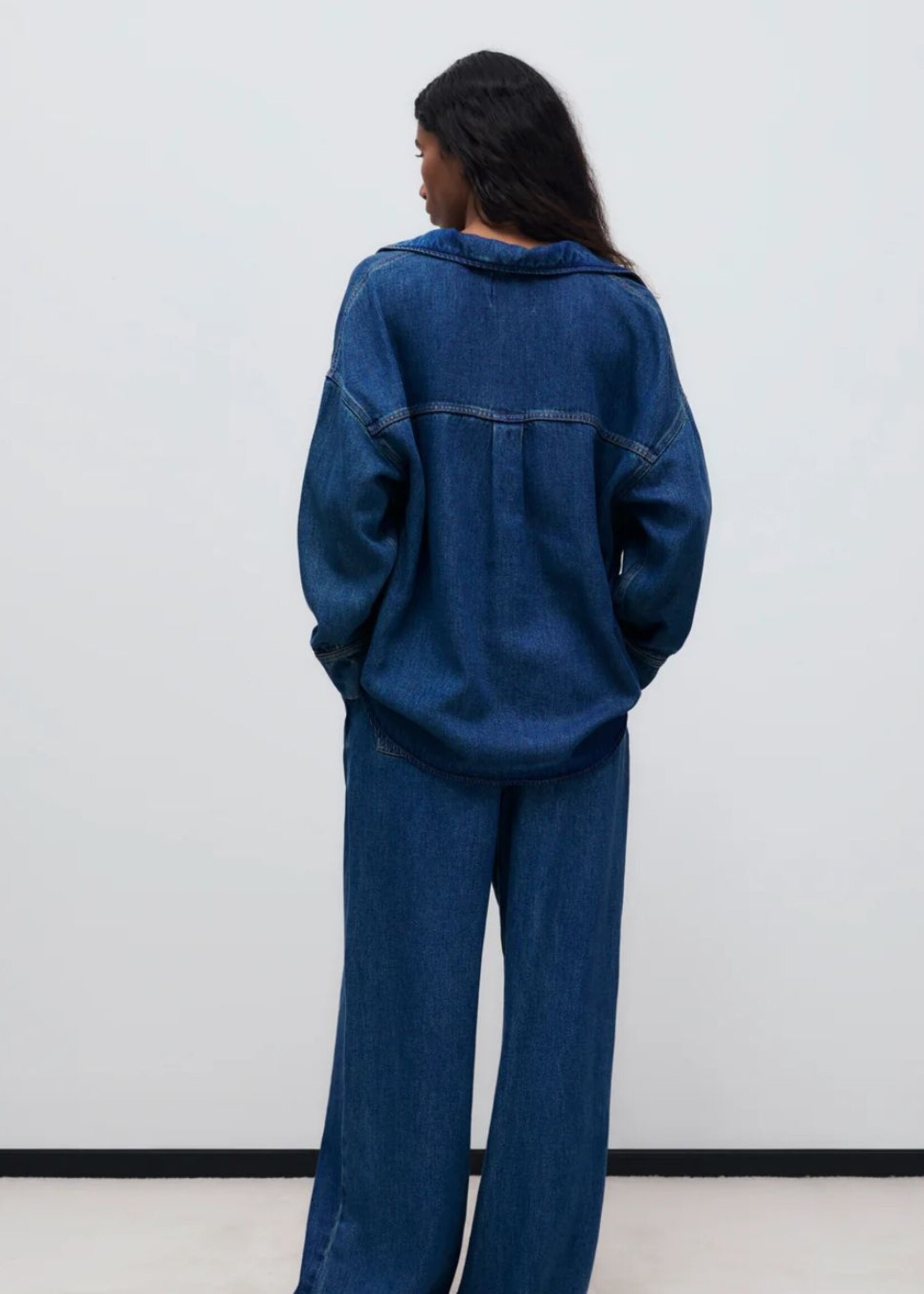 The New Society Tencel Denim Shirt, Denim Blue