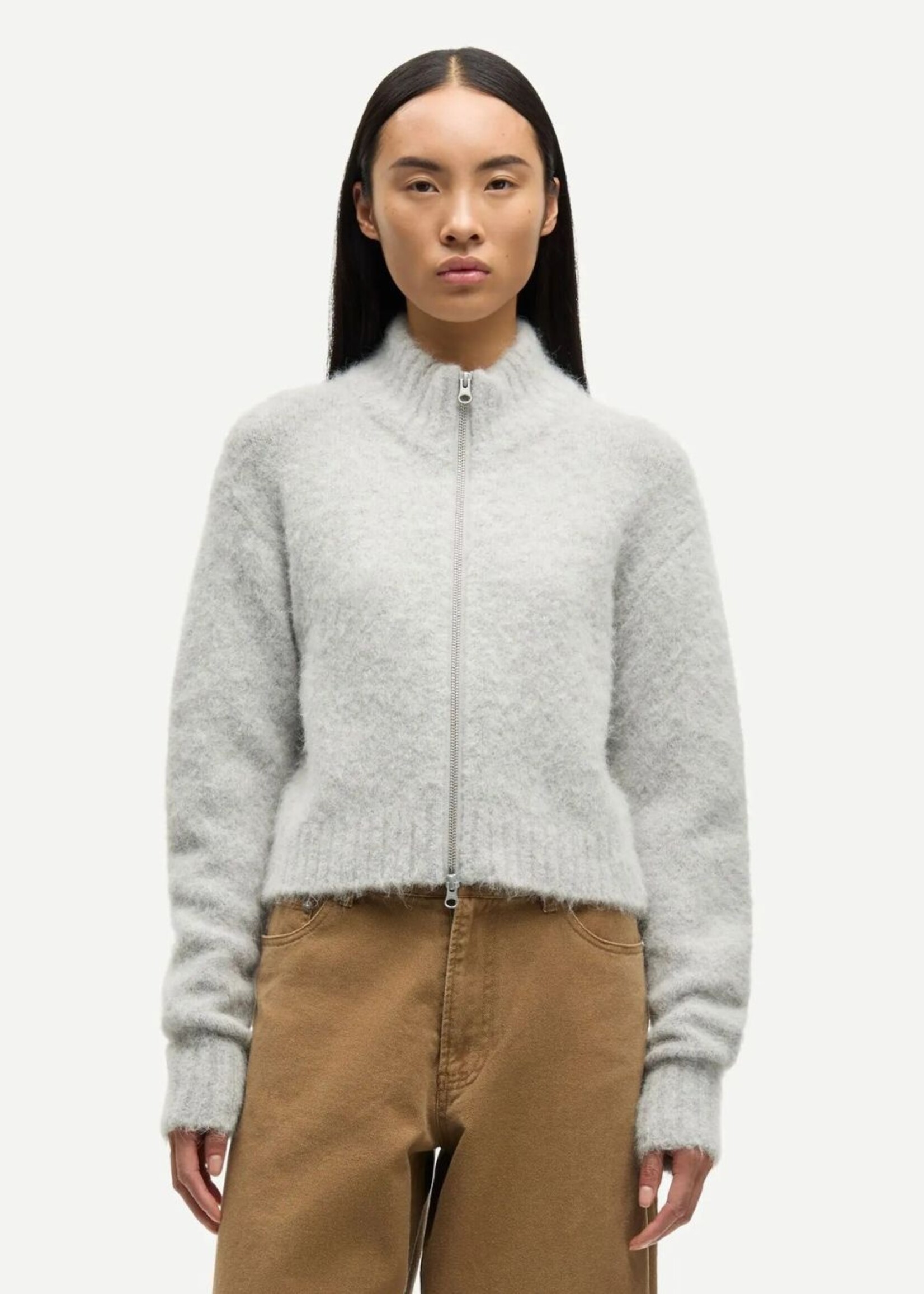 Samsøe Samsøe Sajeanne Cardigan, Light Grey Melange