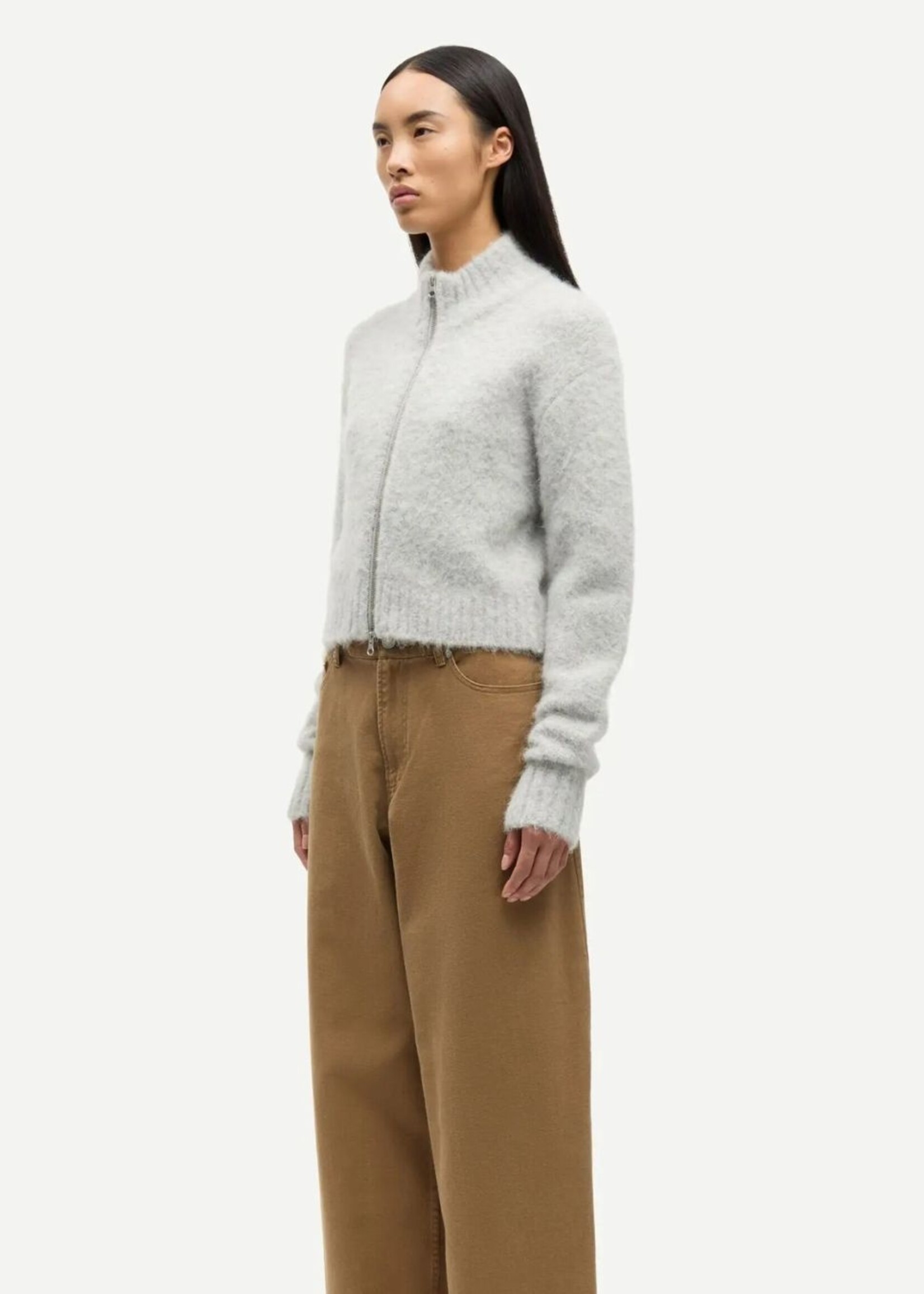 Samsøe Samsøe Sajeanne Cardigan, Light Grey Melange