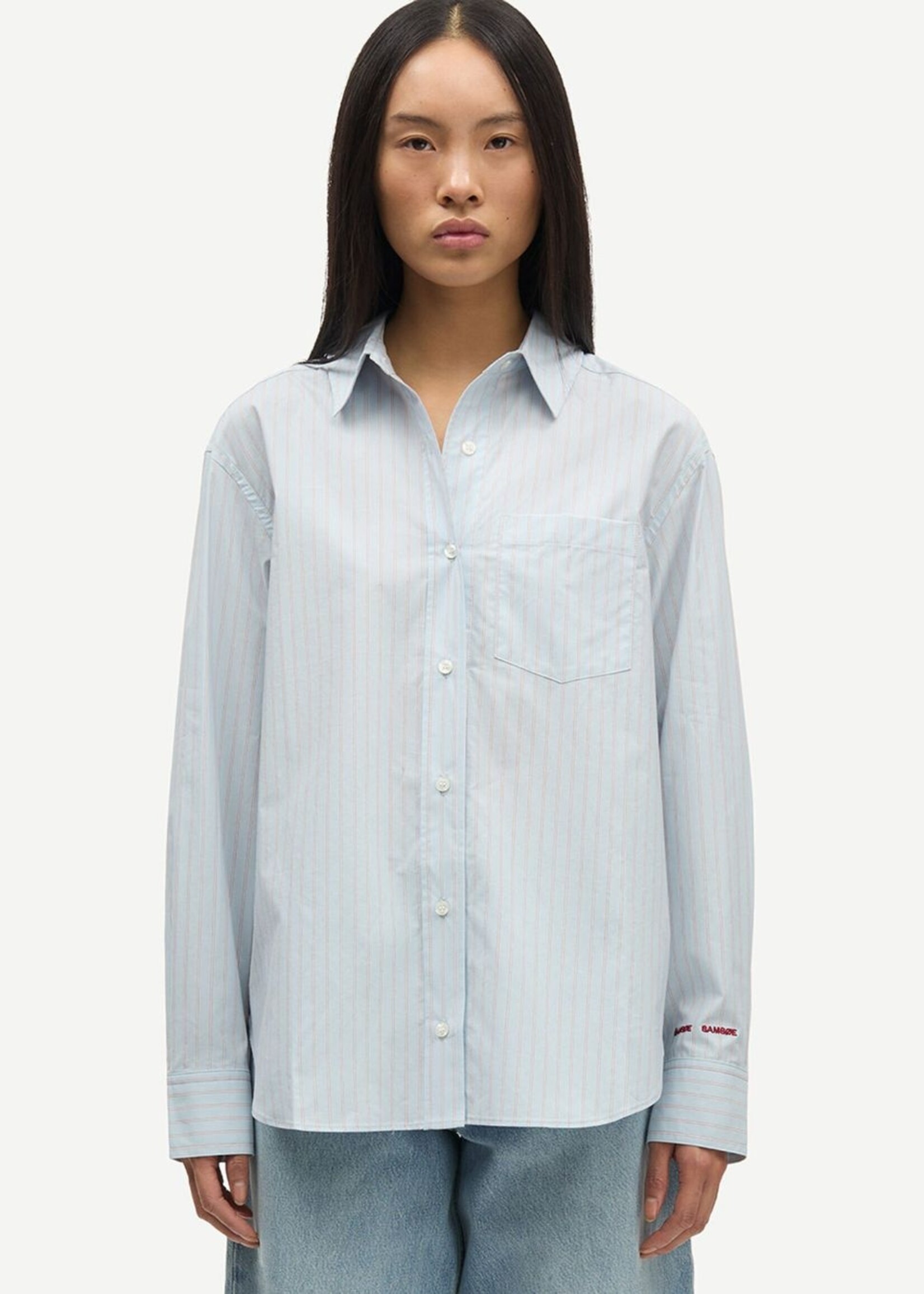 Samsøe Samsøe Salova Shirt, Rugby Blue Stripe