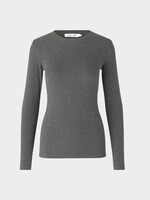 Samsøe Samsøe Alexa Longsleeve, Dark Grey Melange