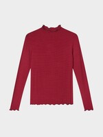 Mads Nørgaard Striped Trutte Tee LS, Parisian Night / Red