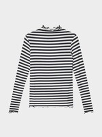 Mads Nørgaard Stripe Trutte Tee LS, Vanilla Ice / Parisian Night