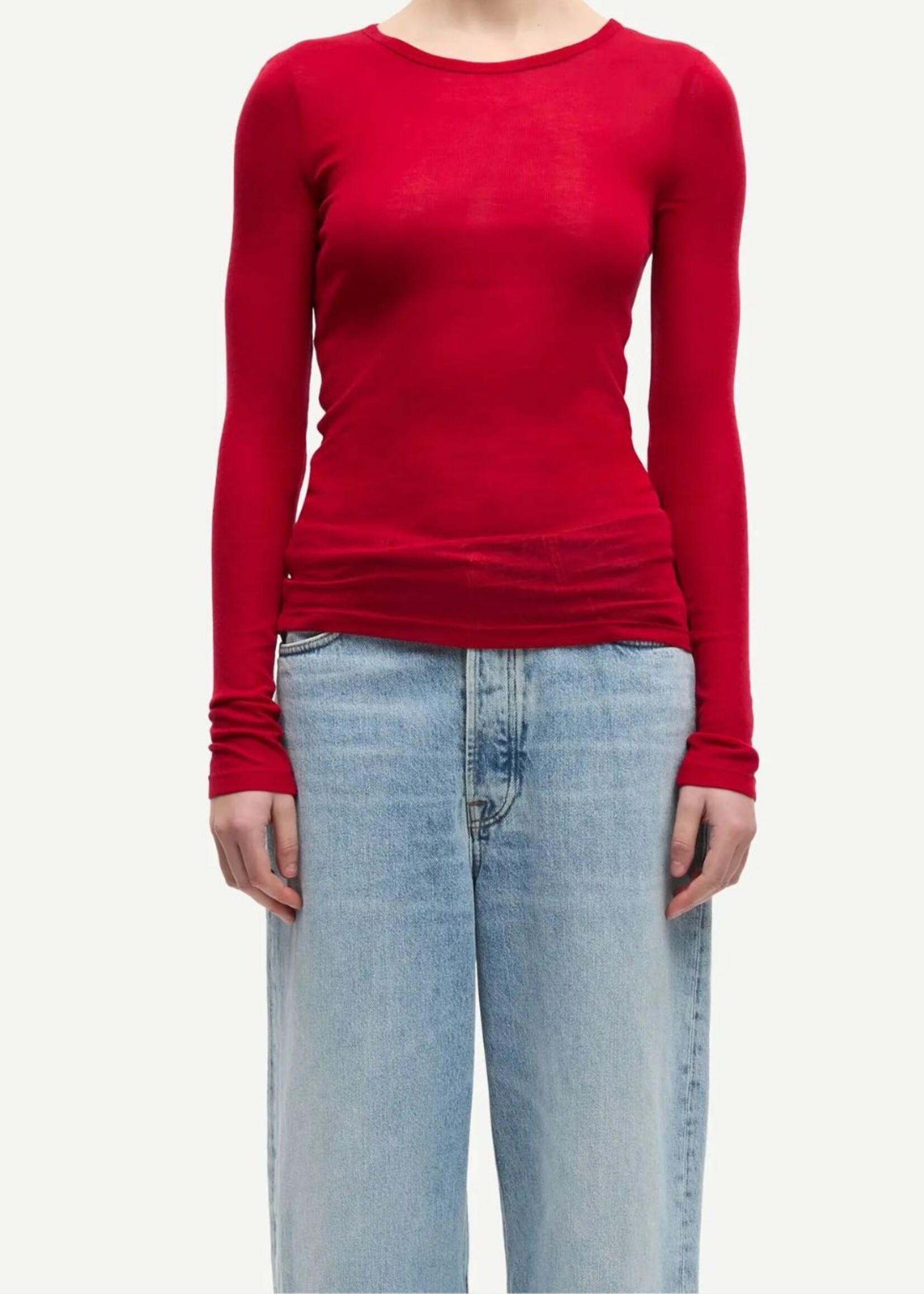 Samsøe Samsøe Sadou T-shirt LS, Haute Red