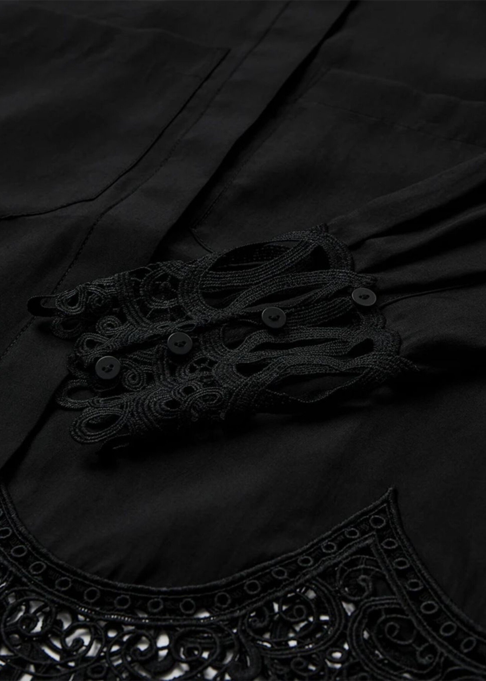 Copenhagen Muse Molly Shirt W/ Lace FW, Black