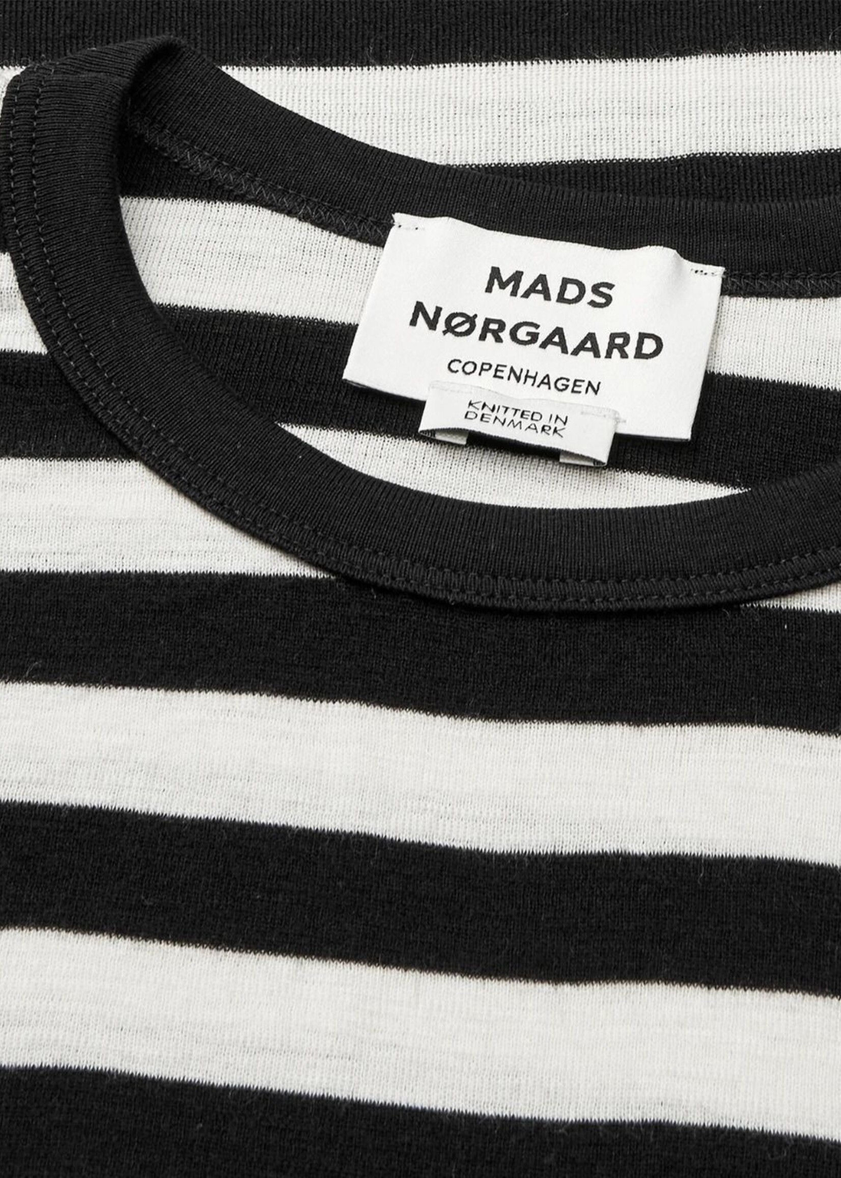 Mads Nørgaard Fine Wool Sharon Knit, Black / Vanilla Ice