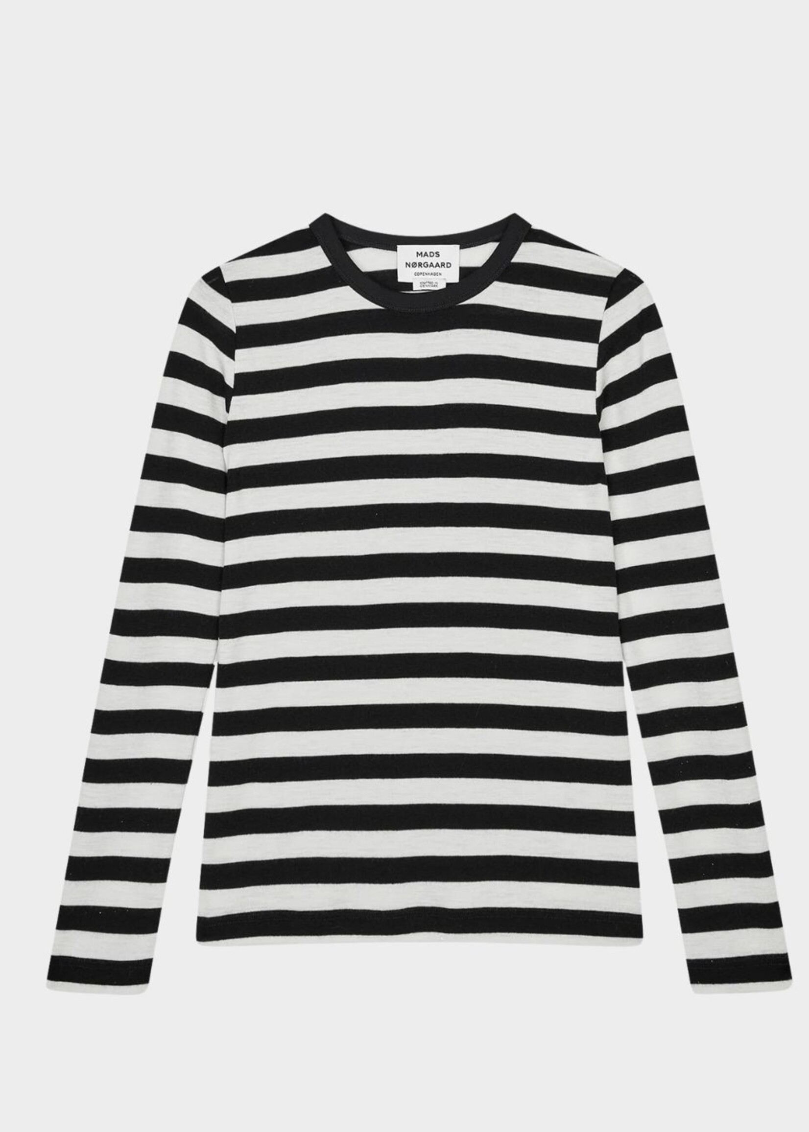 Mads Nørgaard Fine Wool Sharon Knit, Black / Vanilla Ice