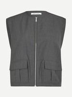 Samsøe Samsøe Sakelly Vest, Dark Grey Melange