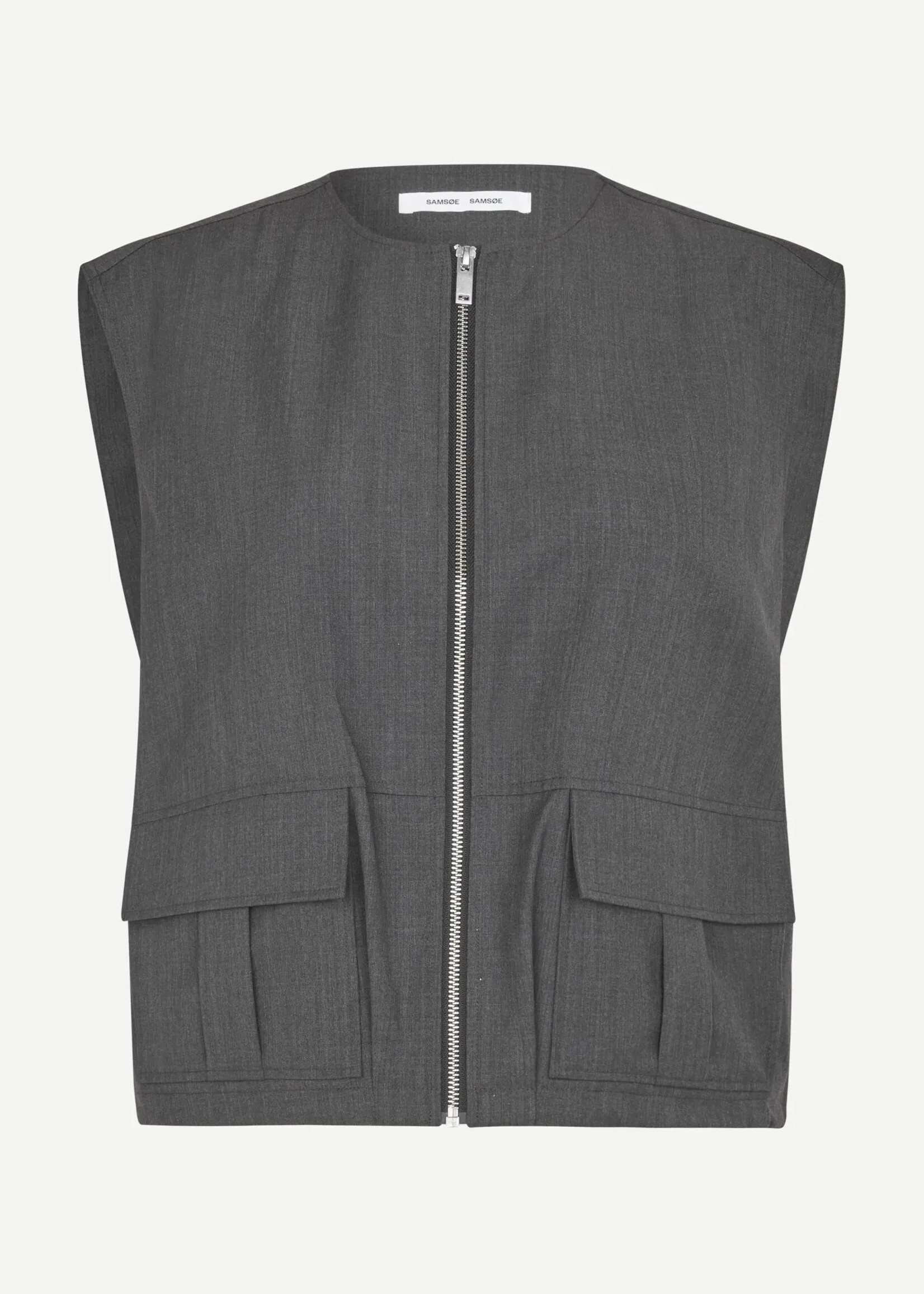 Samsøe Samsøe Sakelly Vest, Dark Grey Melange