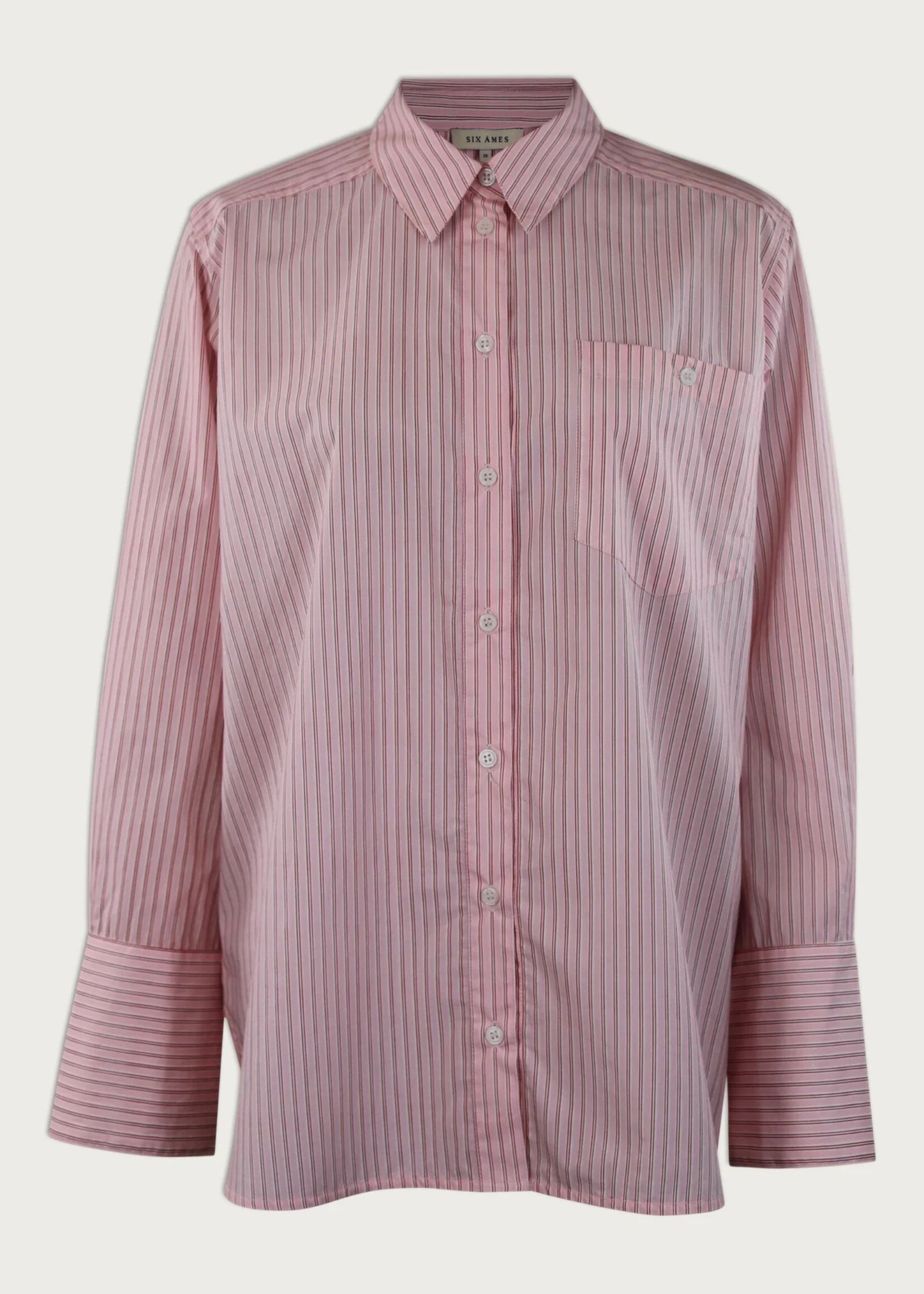 Six Ames Tine Striped Shirt,  Pink
