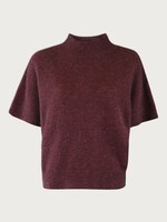 Six Ames Doanne Racoon Knit, Red Wine Melange