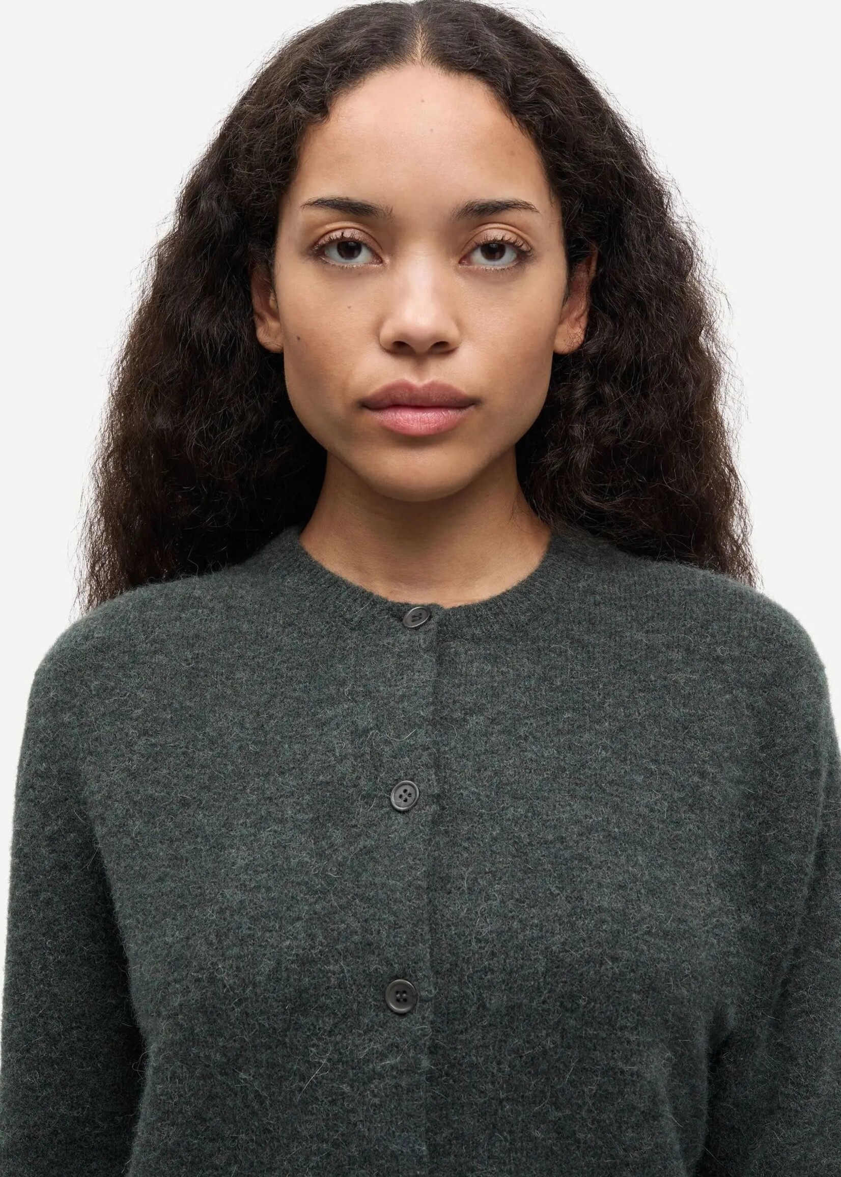 Samsøe Samsøe Nor Cardigan, Dark Evergreen Mel.