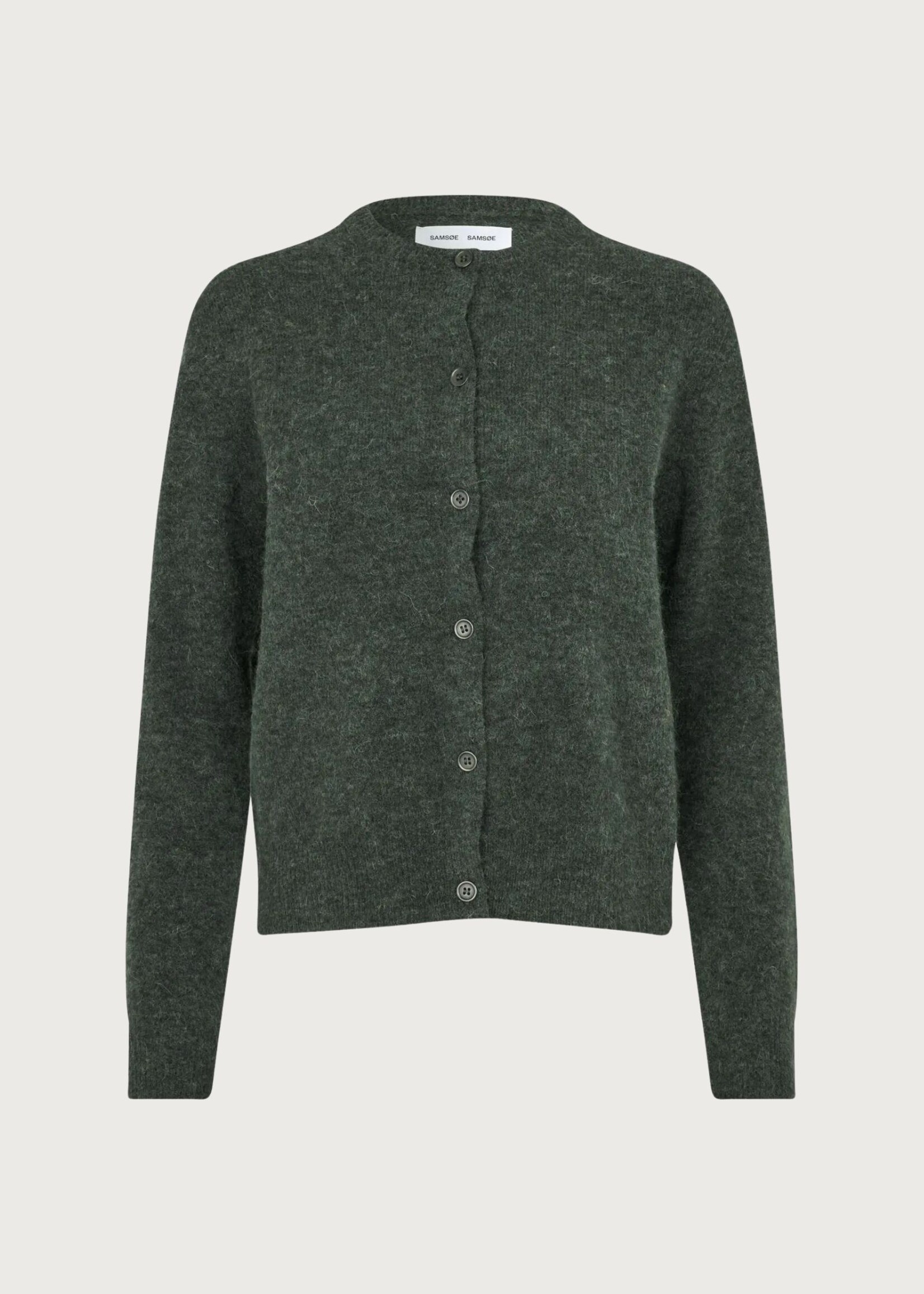 Samsøe Samsøe Nor Cardigan, Dark Evergreen Mel.