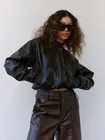 Ivy Copenhagen Kylie Adeleide Leather Jacket, Espresso Brown