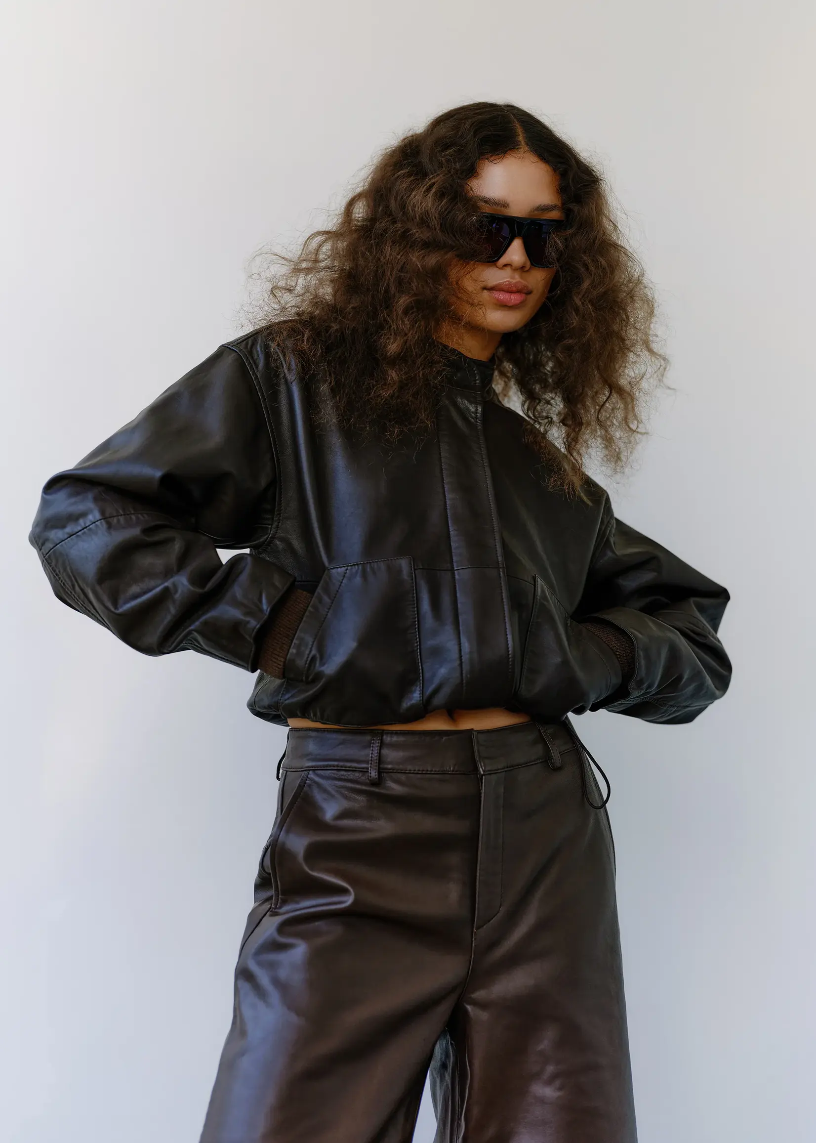 Ivy Copenhagen Kylie Adeleide Leather Jacket, Espresso Brown