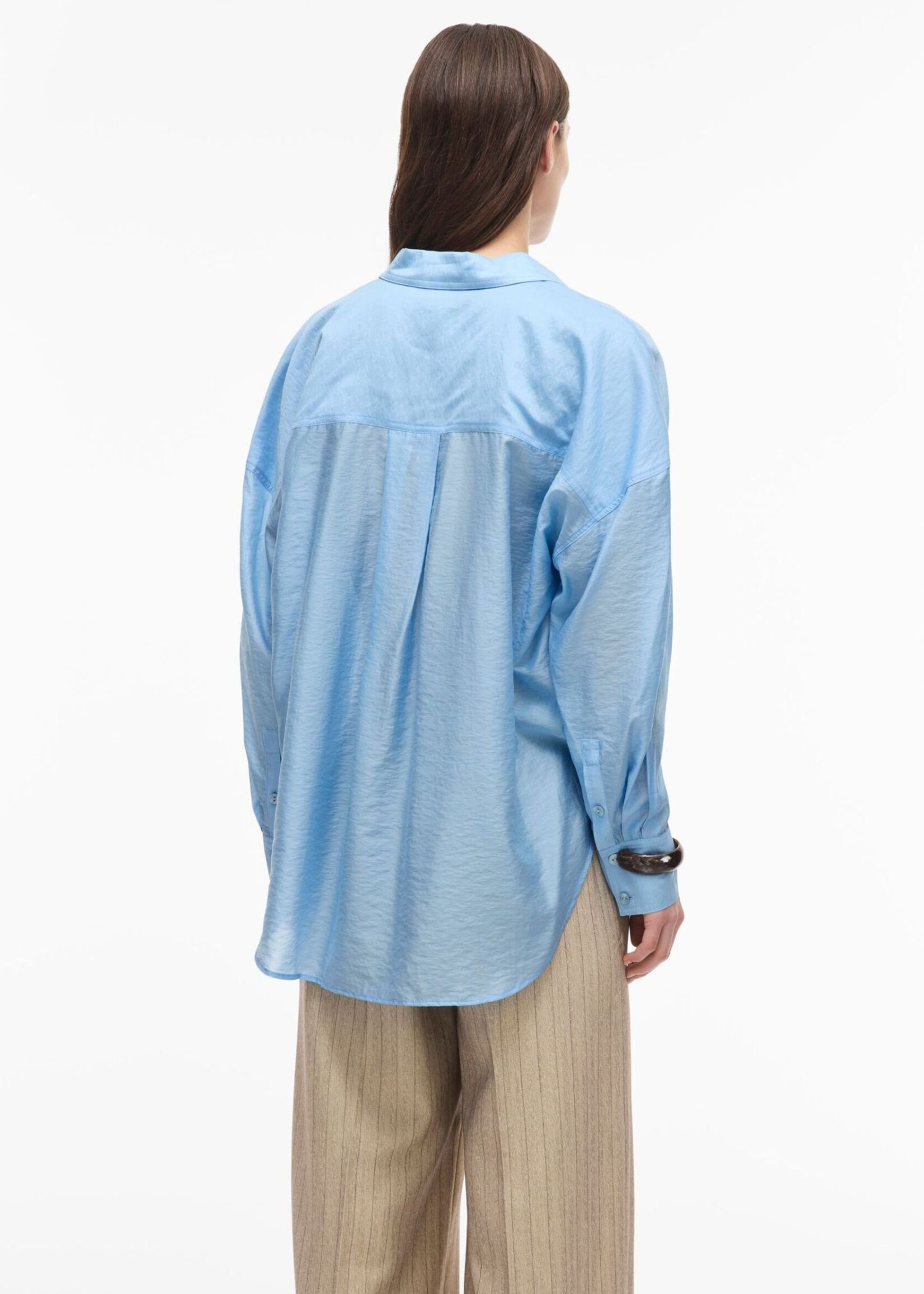 The Rouge Edit Roualinine L/S Overshirt Shirt, Clear Sky