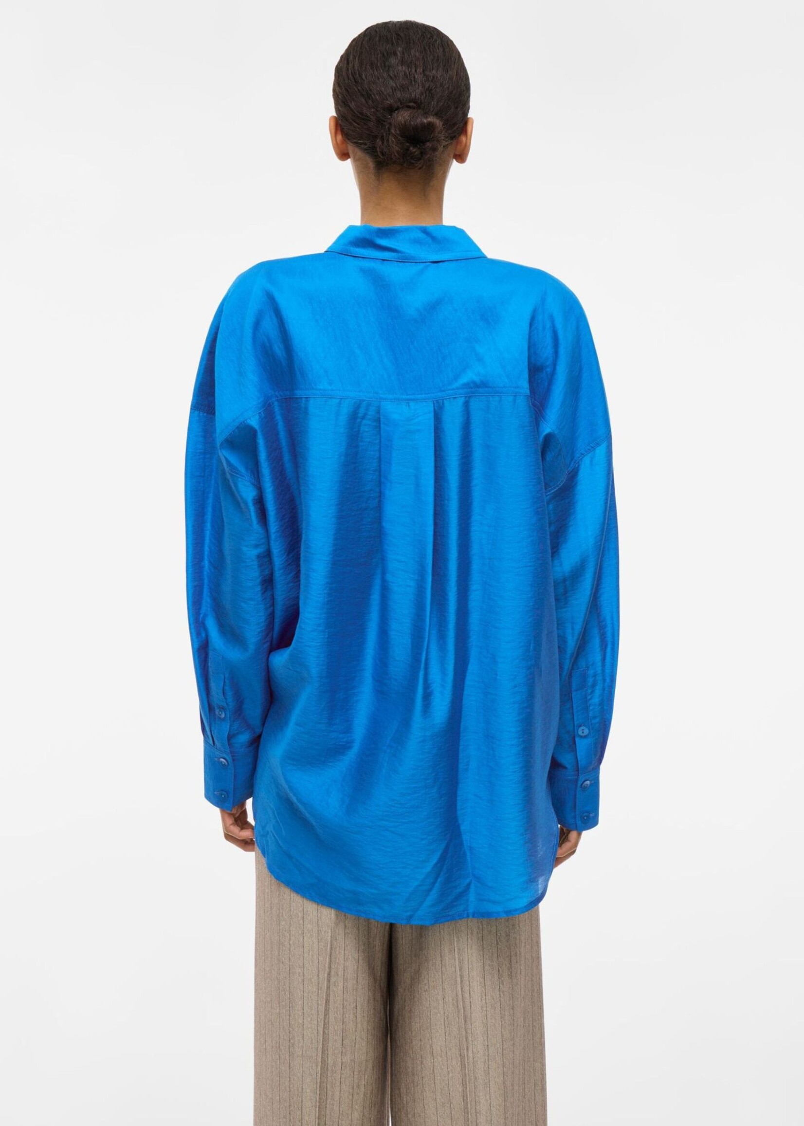 The Rouge Edit Roualinine L/S Overshirt Shirt, Blue